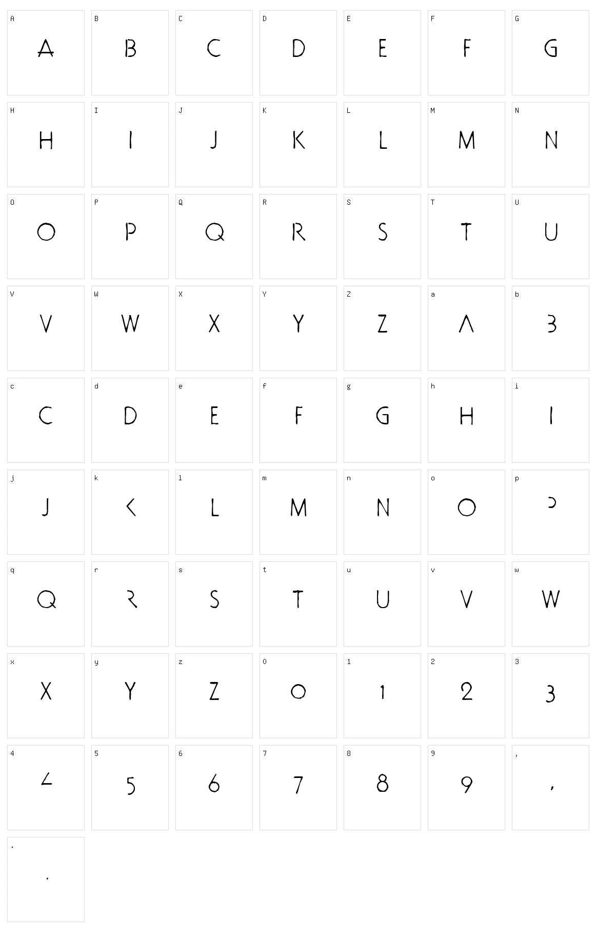 Doctor Bob Character Set