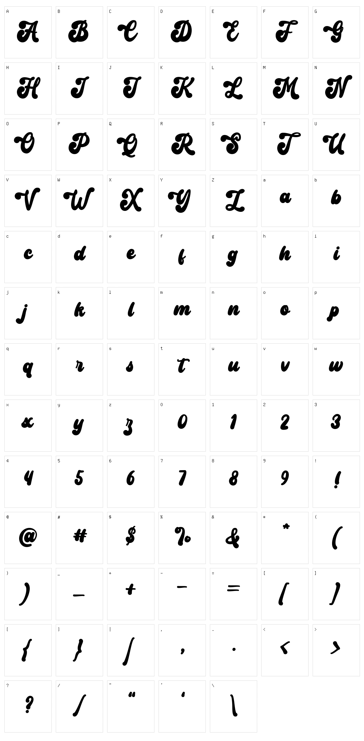 Matriks Character Set