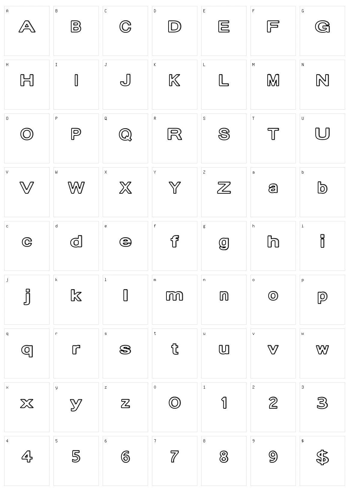 Drop Inside Character Set
