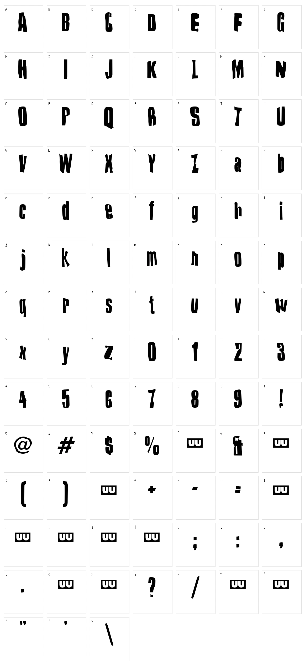 Druillet Character Set