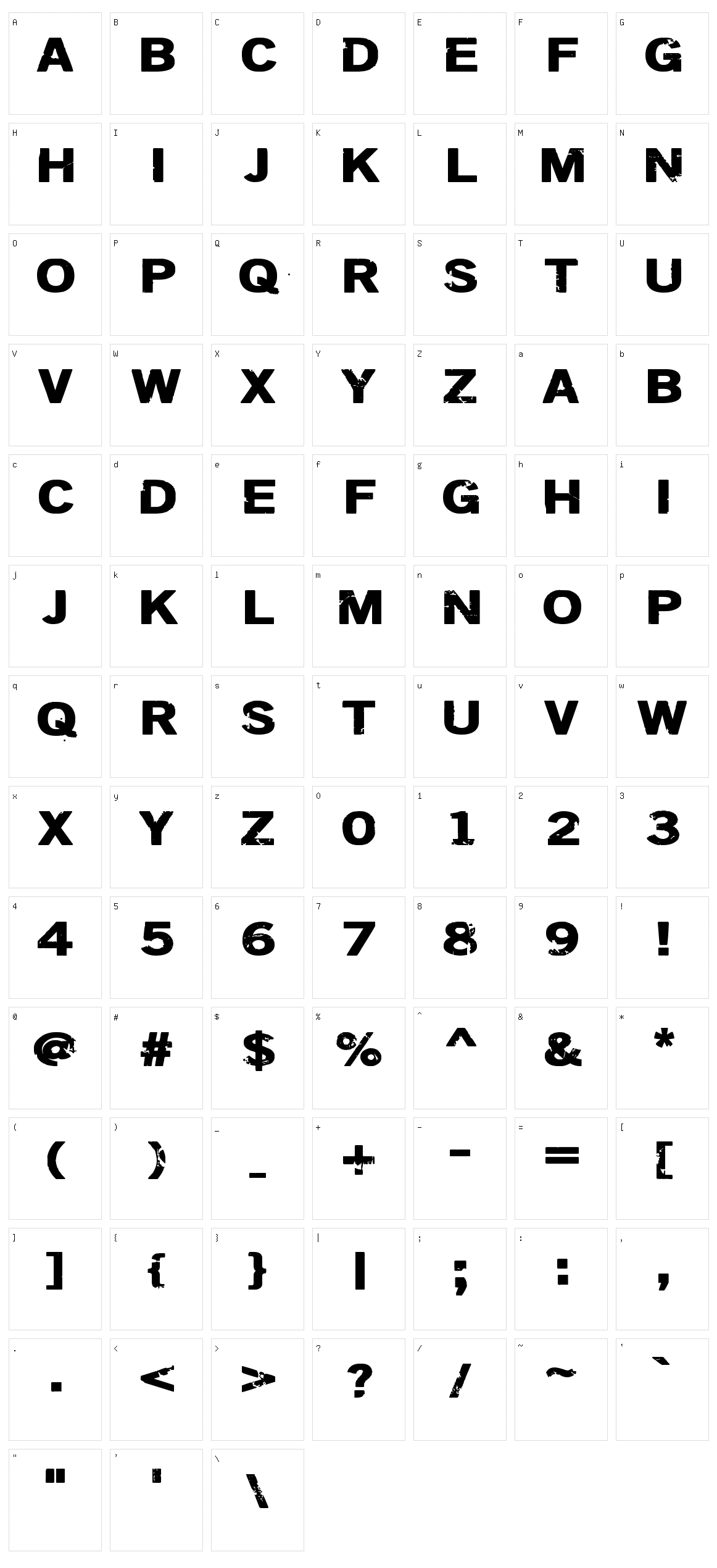 Dsiodrer Character Set