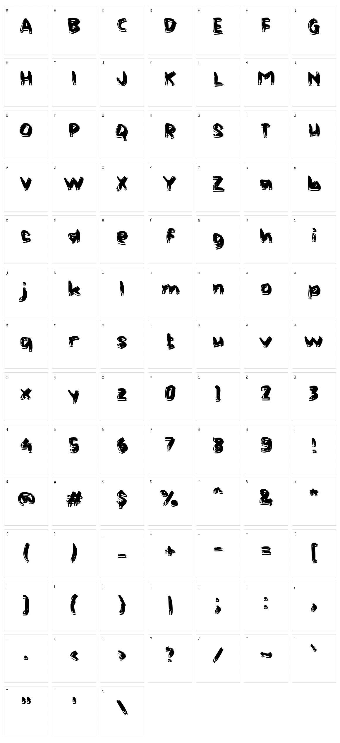 e Ecano Character Set