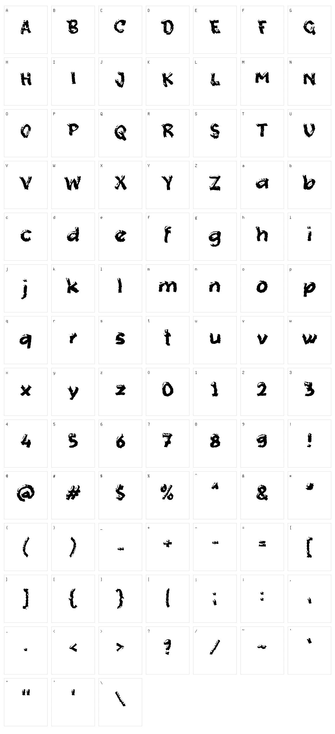 e Eroded Character Set