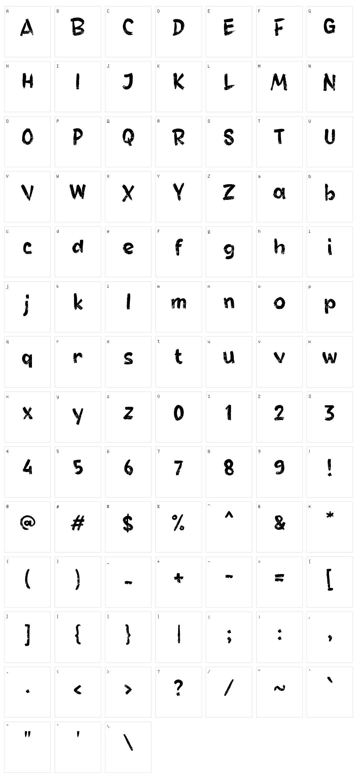 e Erosi Character Set