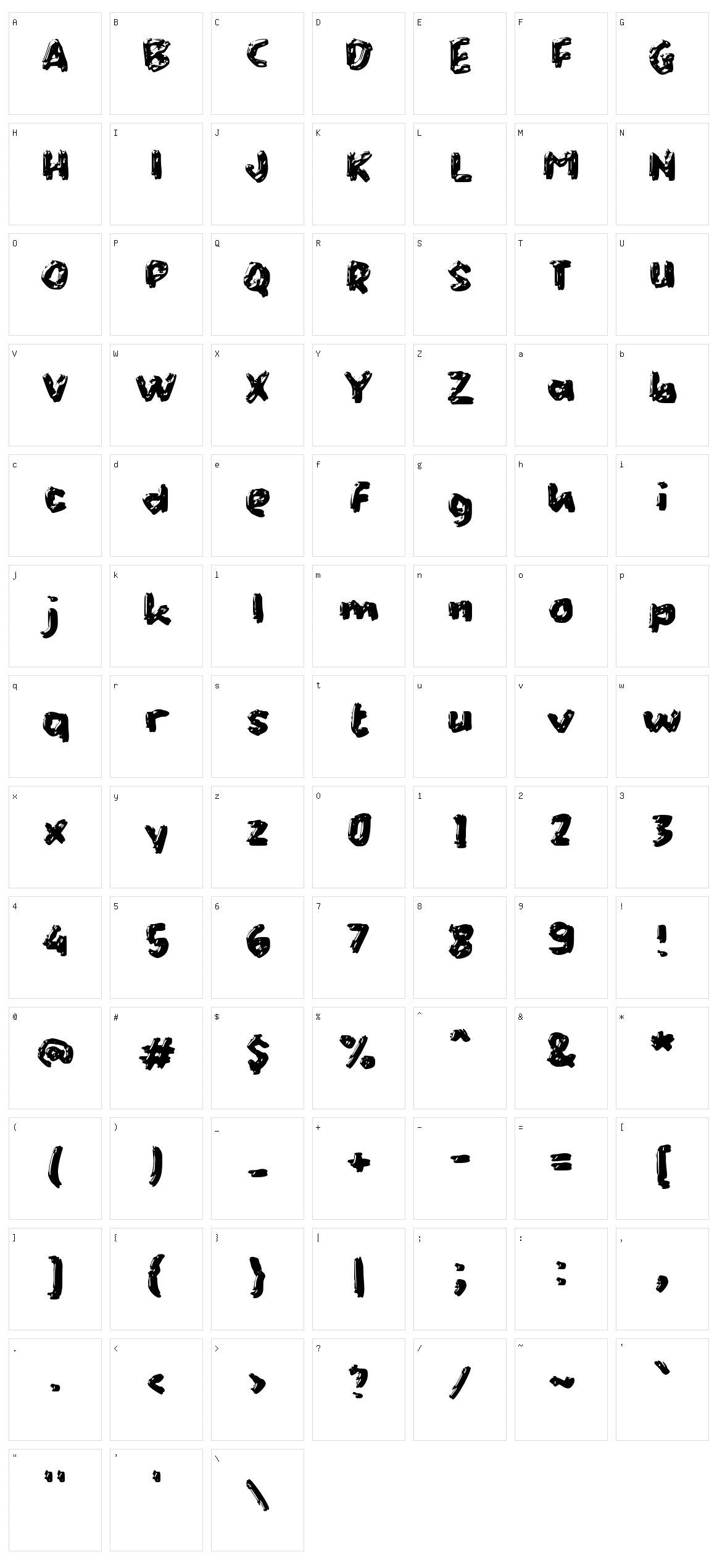 e Eyao Character Set