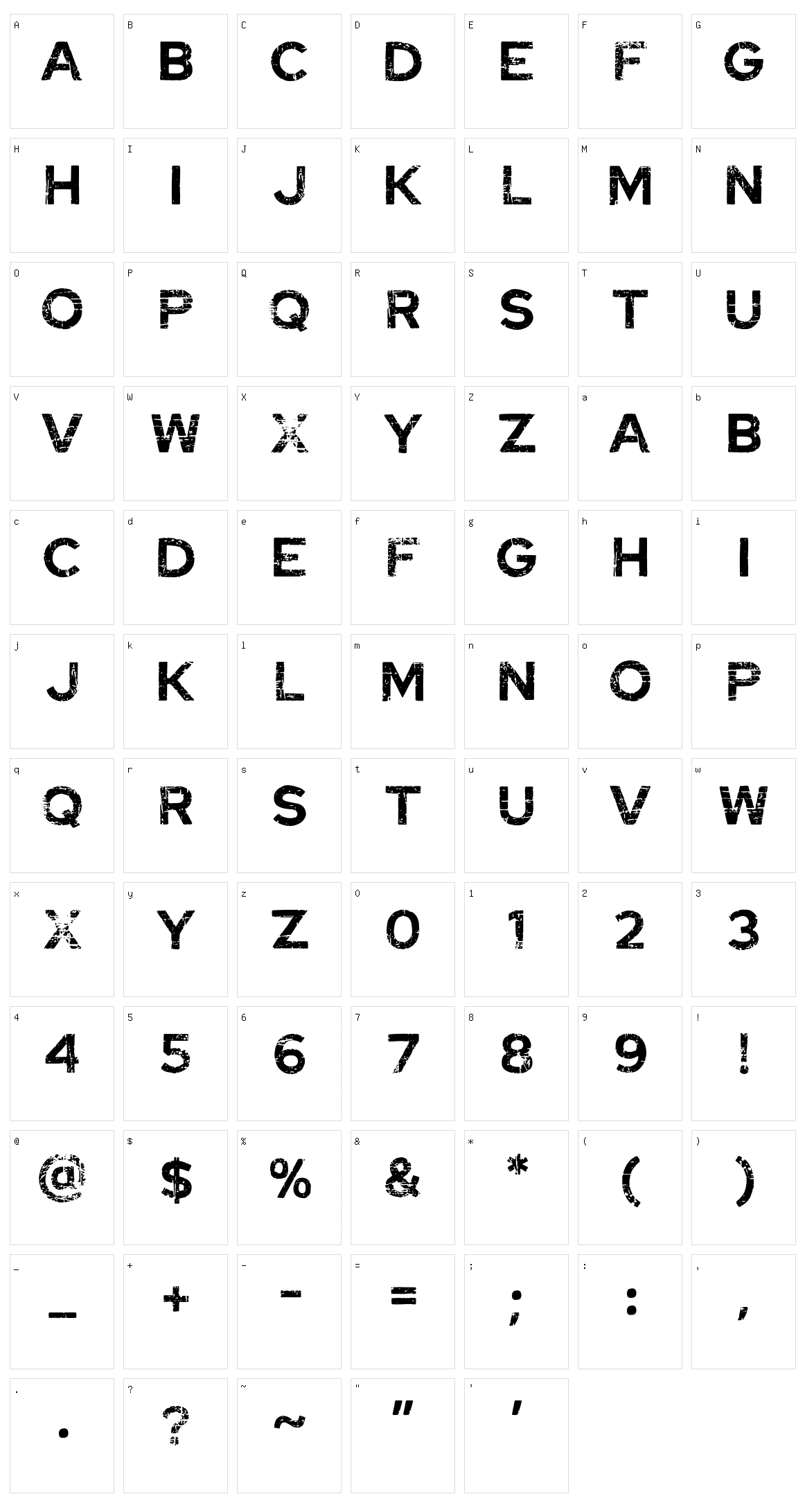 Ecoplan Character Set