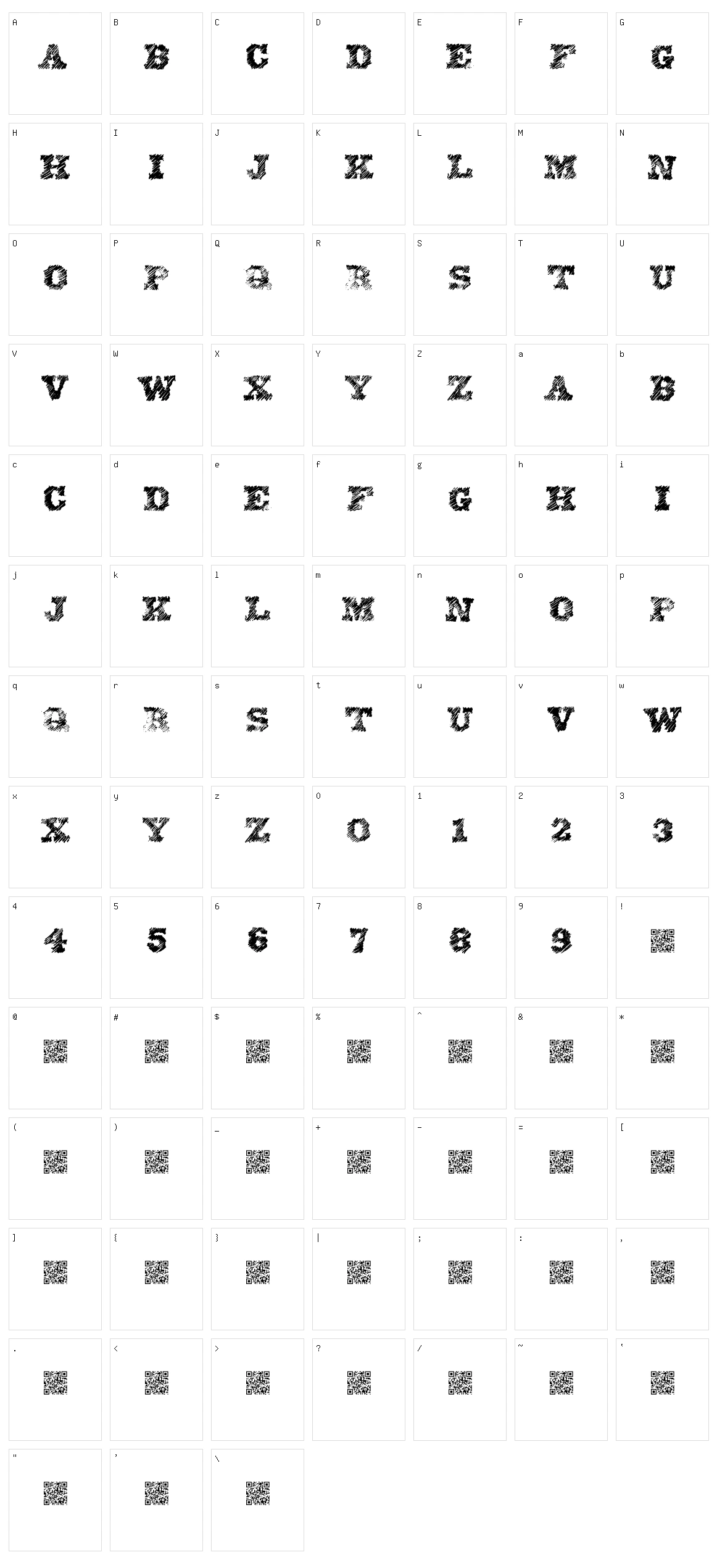Eighty One Character Set