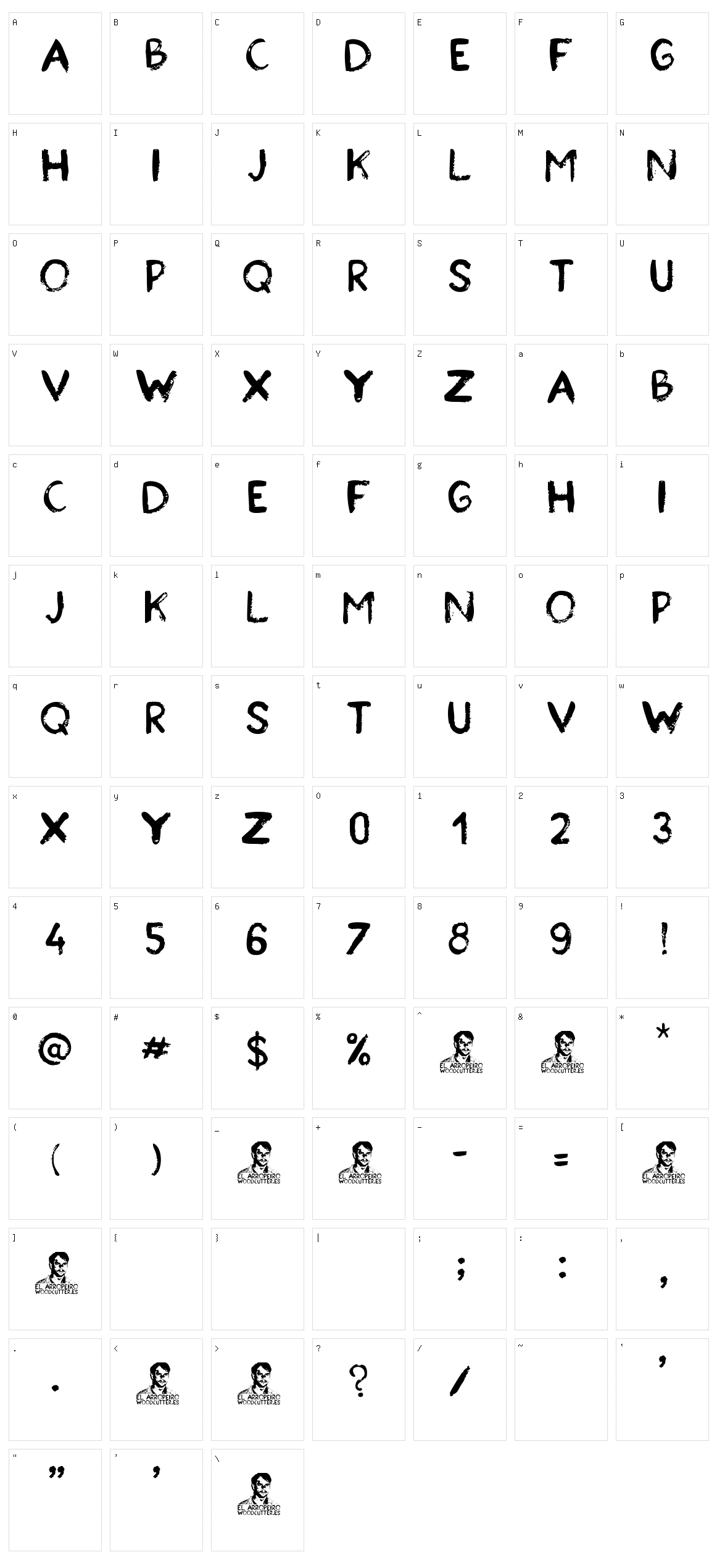 El Arropeiro Character Set