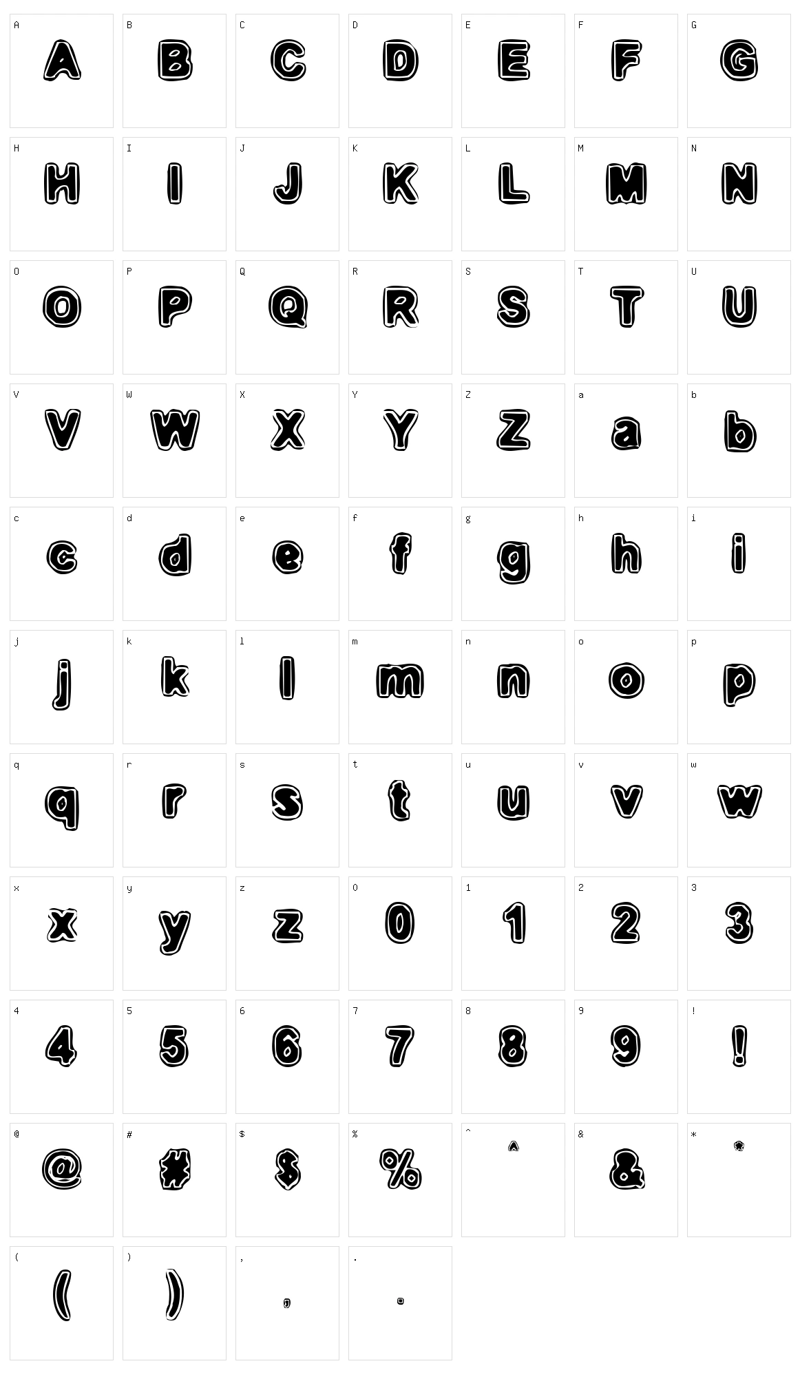 Embryonic Character Set