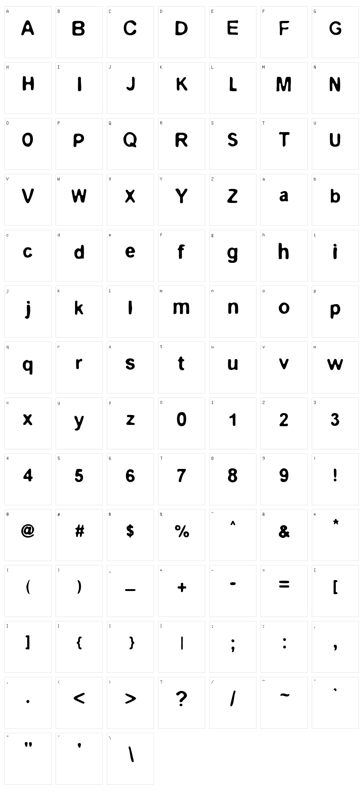 Epilog Character Set