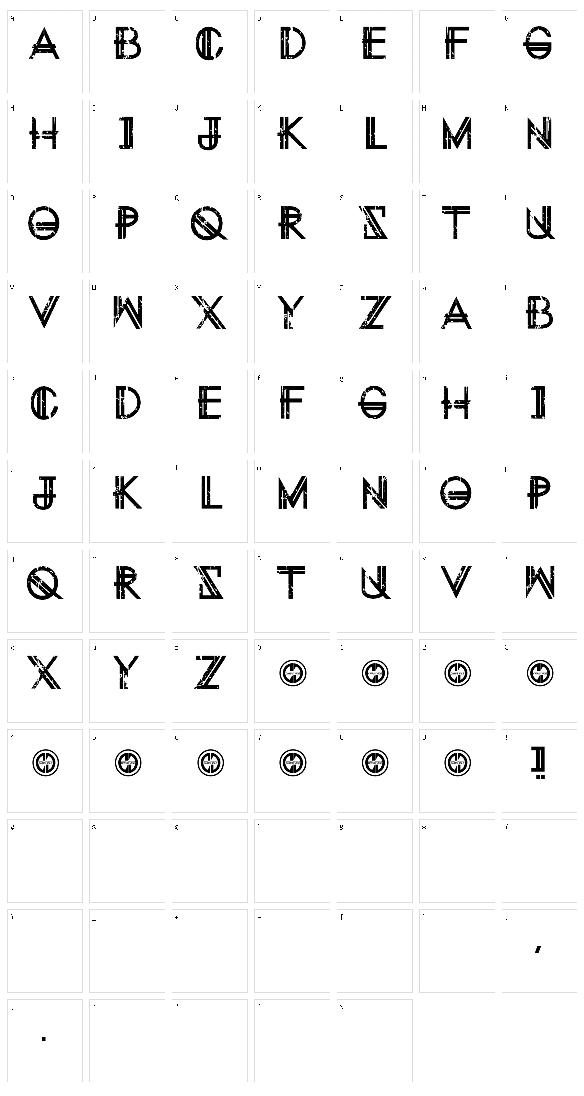 Eternity Tomorrow Character Set