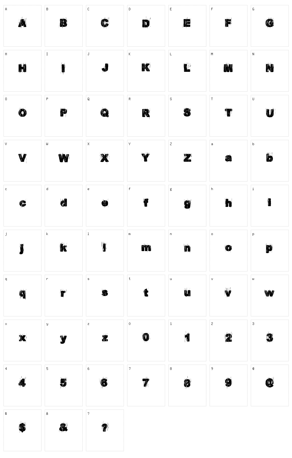 EuroParty Character Set