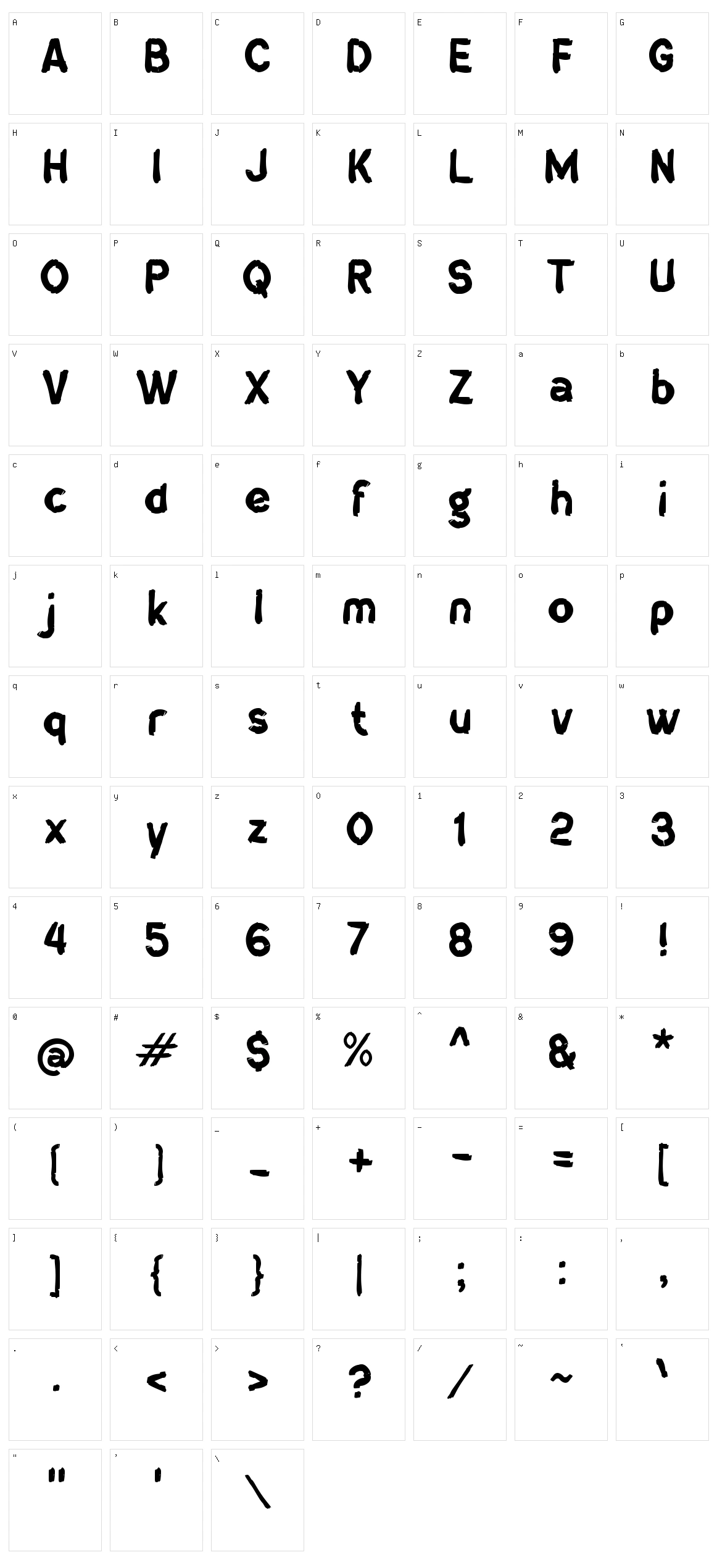 f Fantastic Rock Character Set