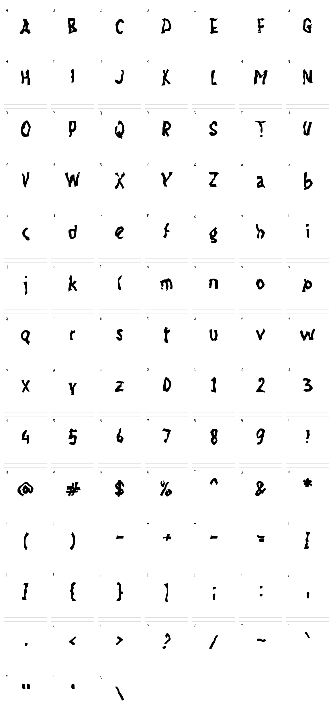 f Foresthome Character Set