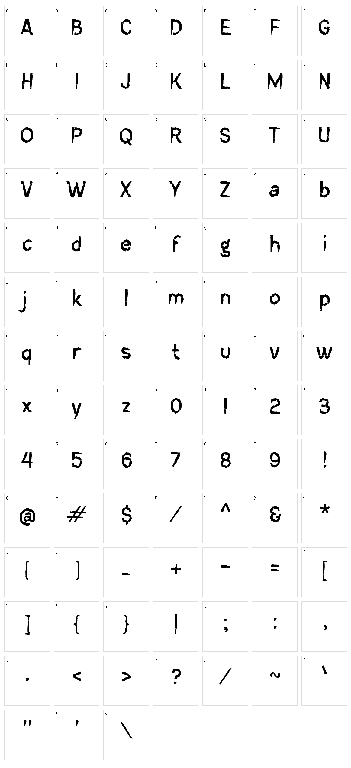 f Frabotta Character Set