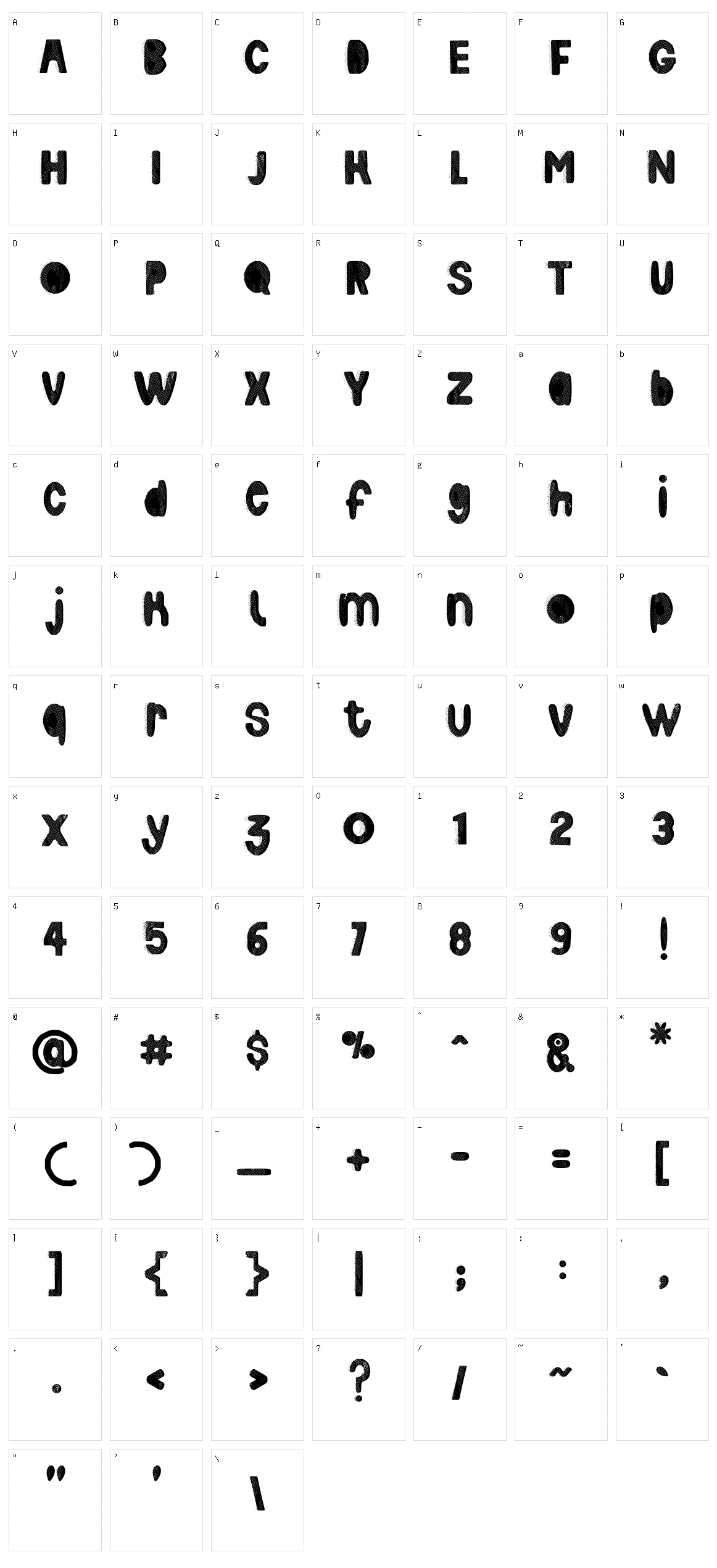 Faustpress Character Set