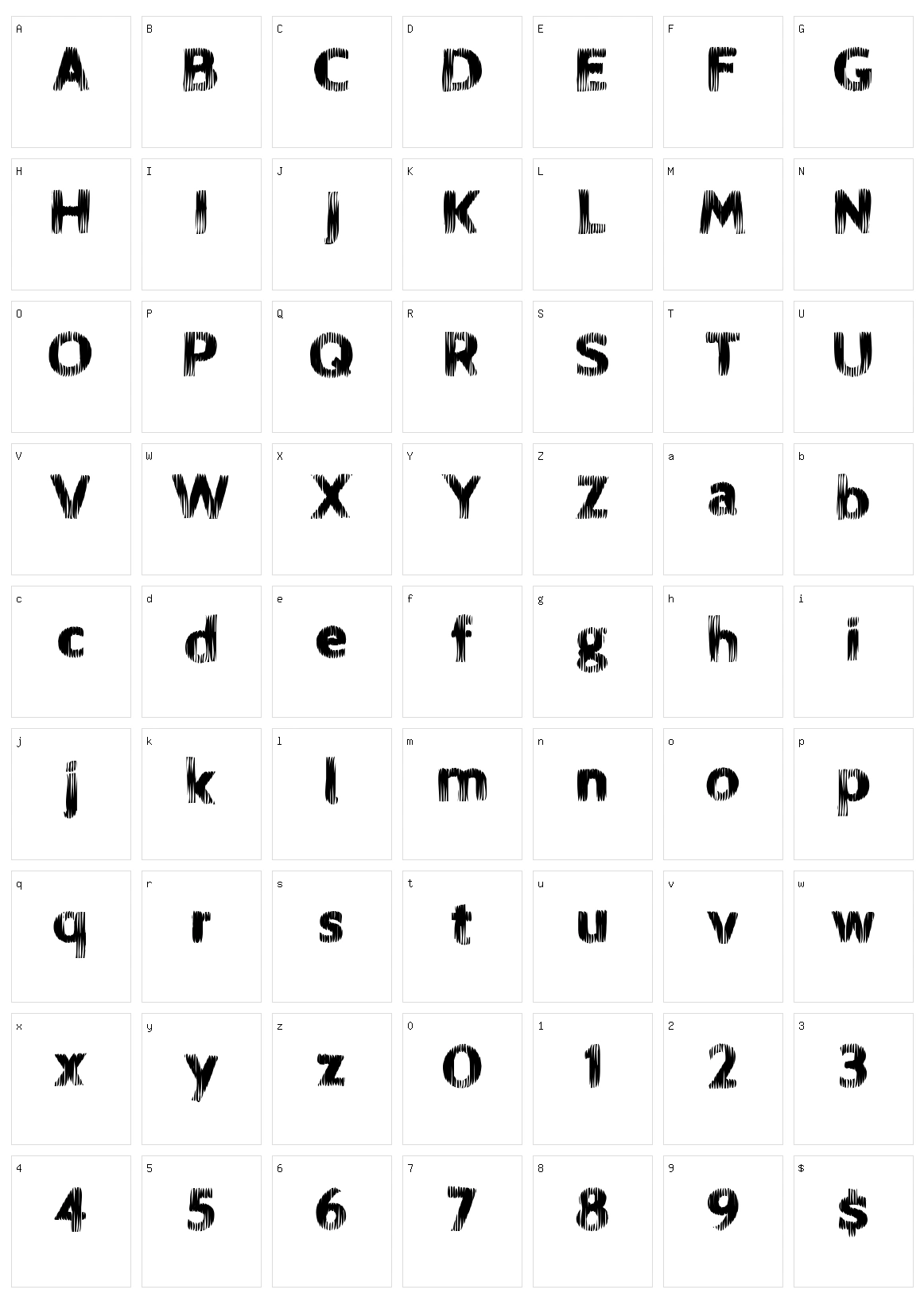 Fire Block Character Set