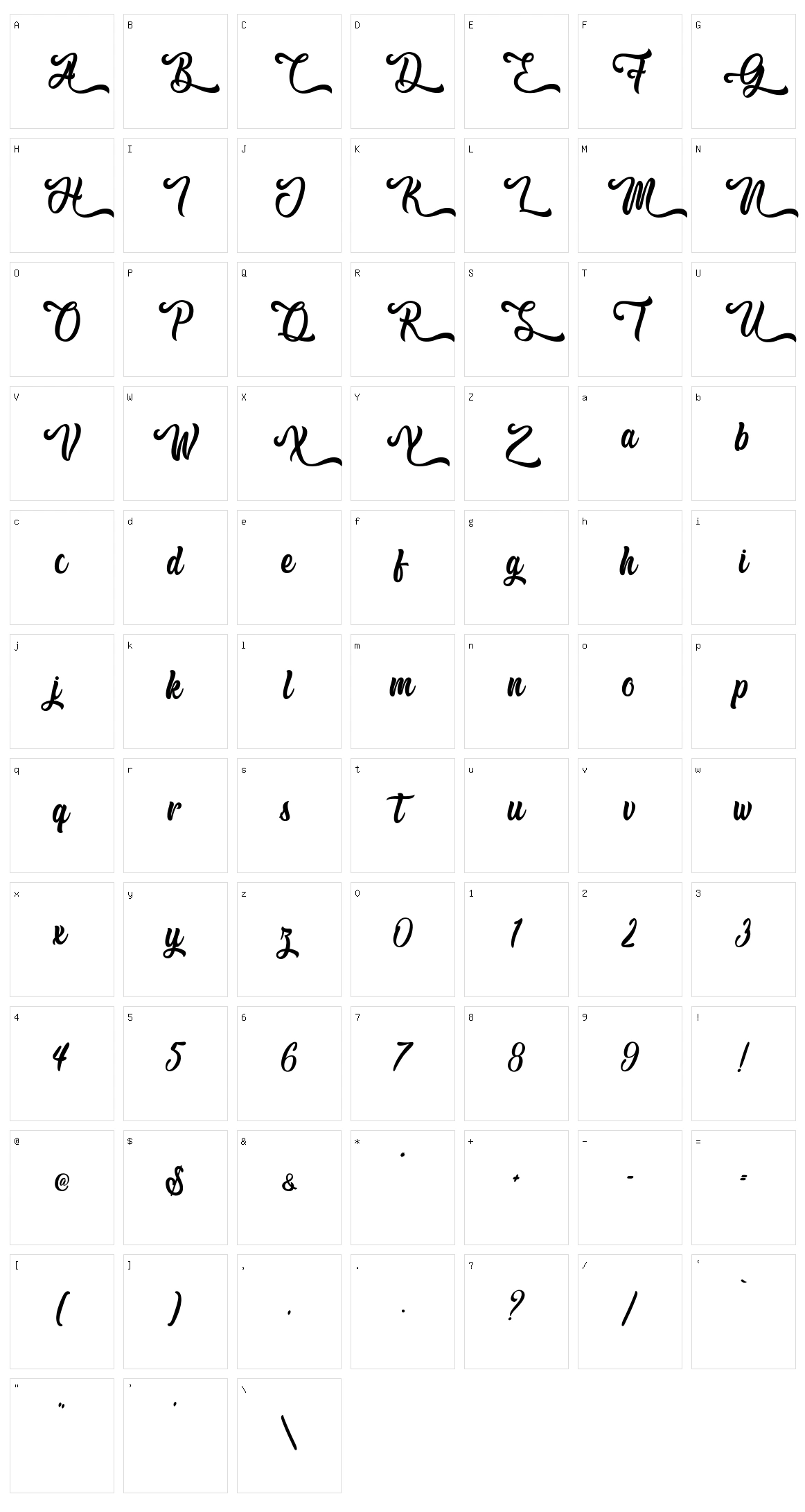 Hallo Oyster Character Set