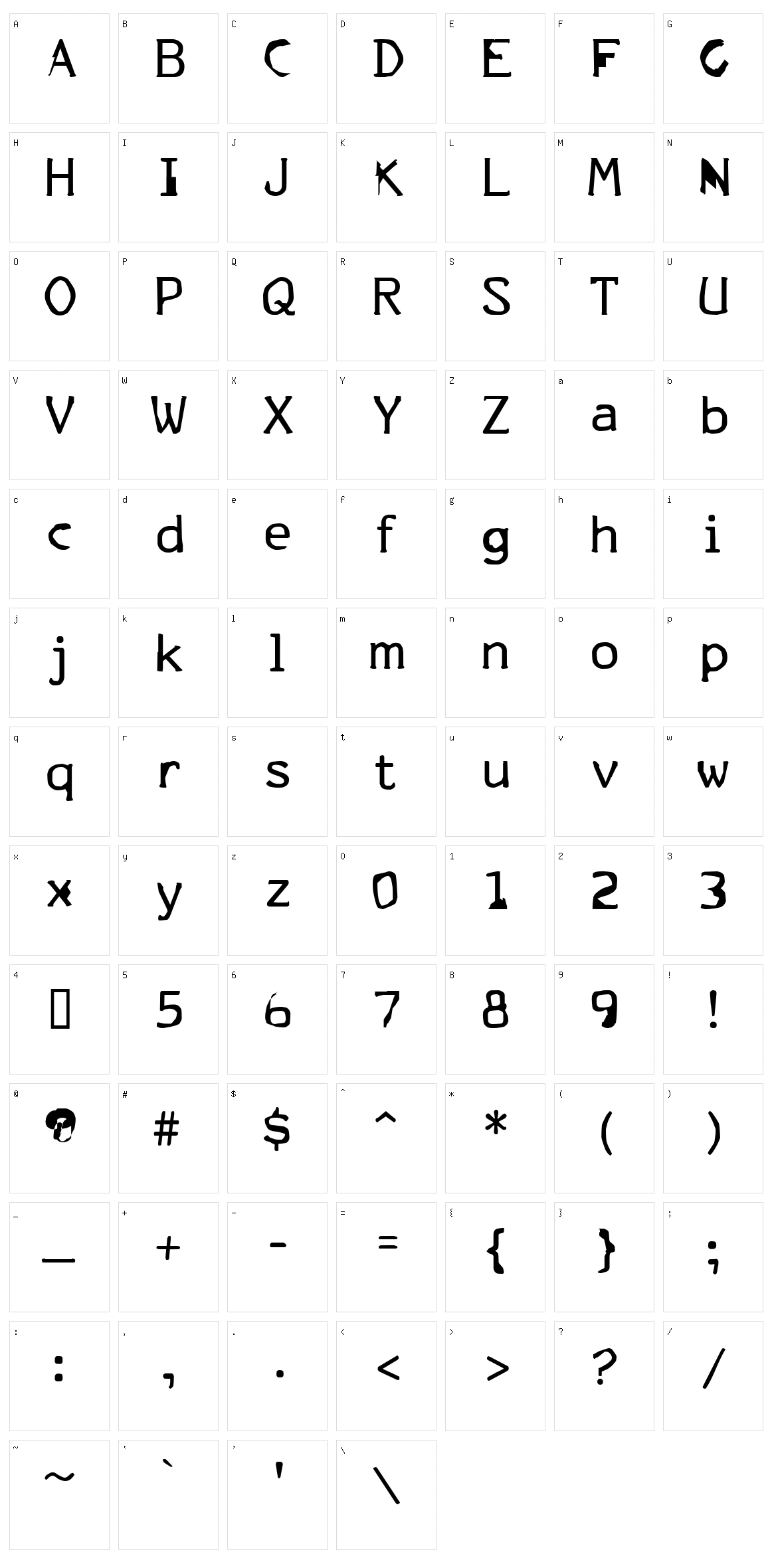 FKR ParkLife Character Set