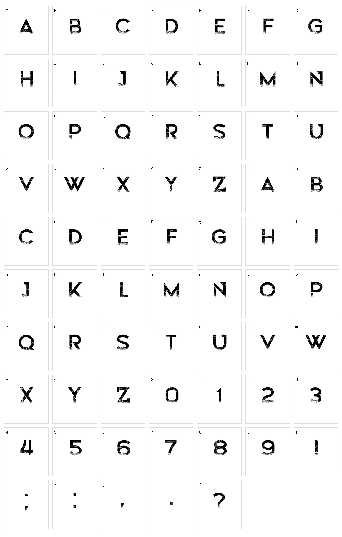 Flipside Character Set