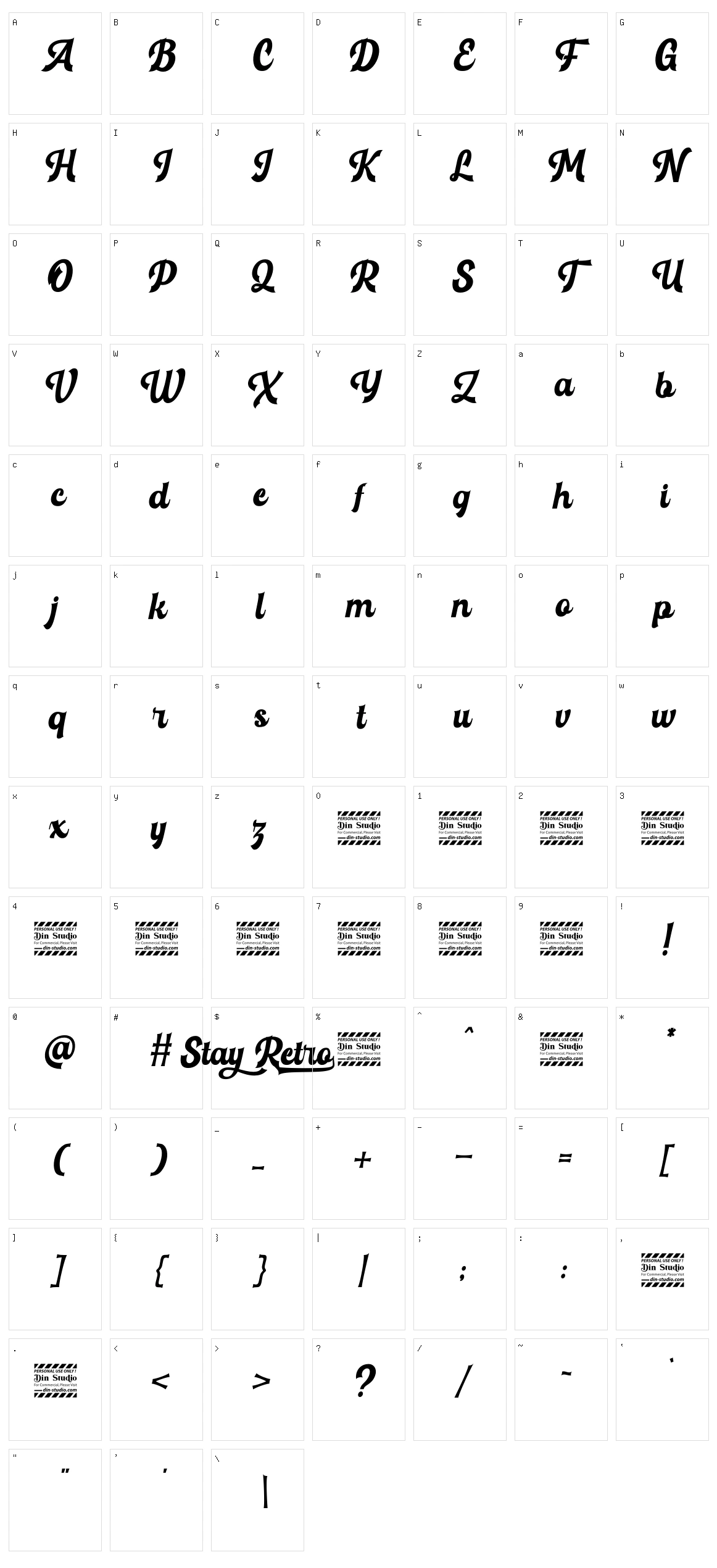 Stay Retro Character Set