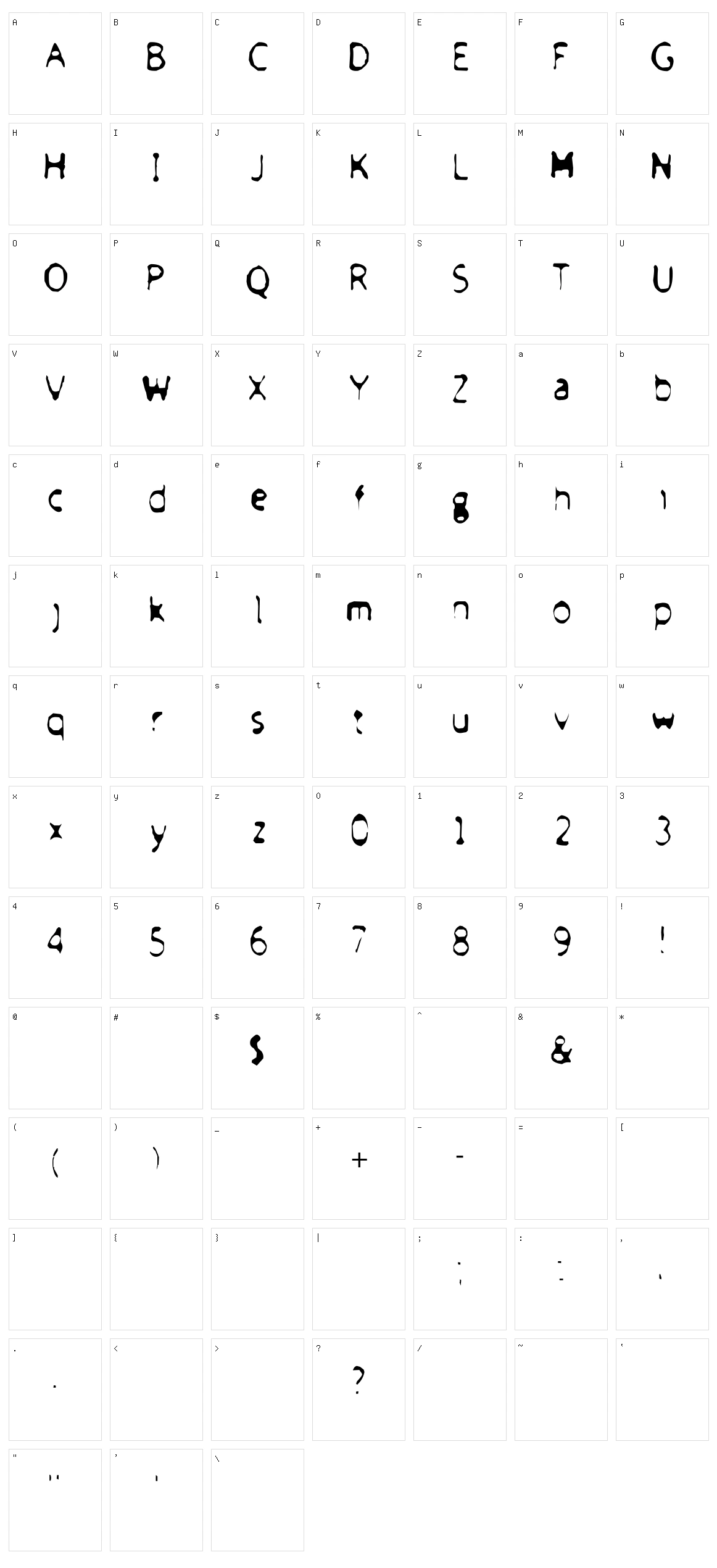 Froufrou Character Set