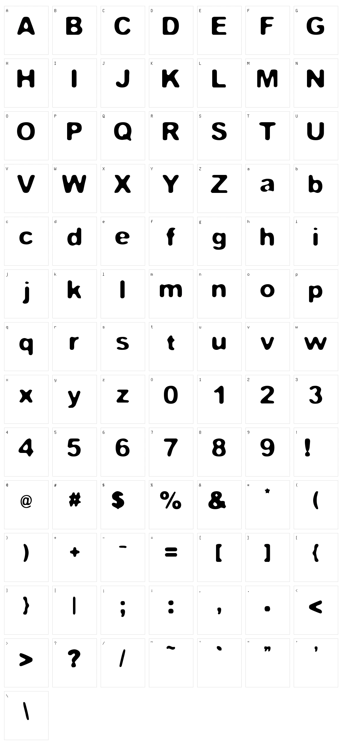 FStop Character Set