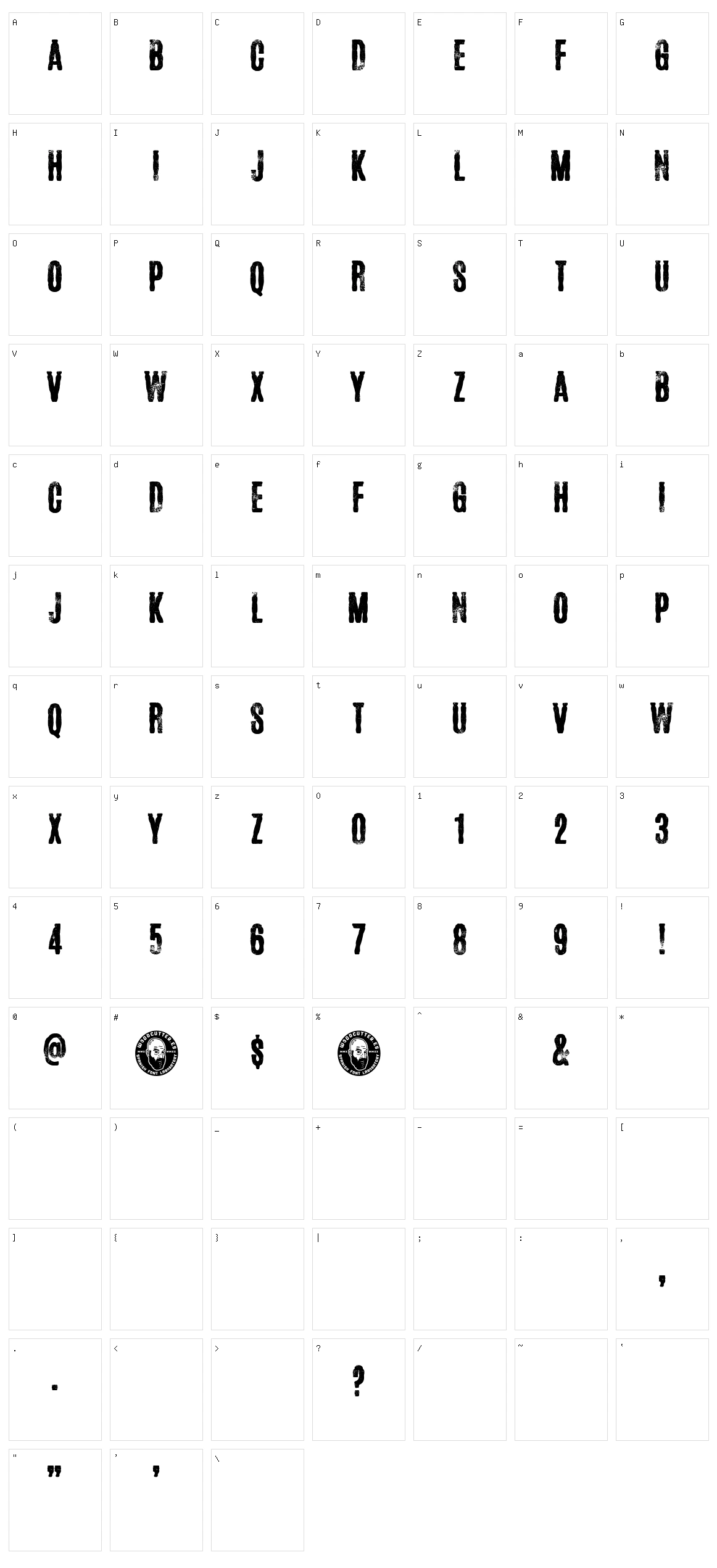 Future Shit Character Set