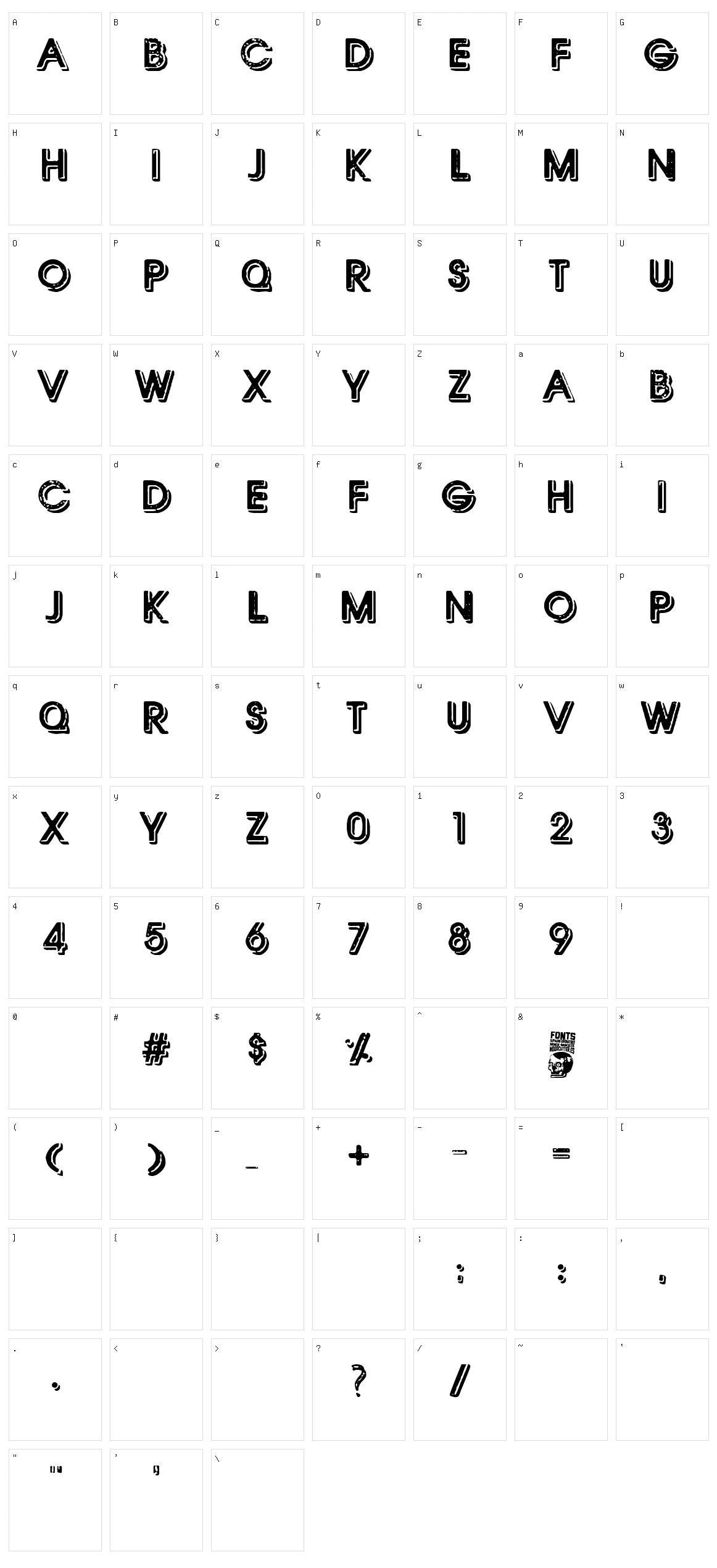 Gameboard Character Set