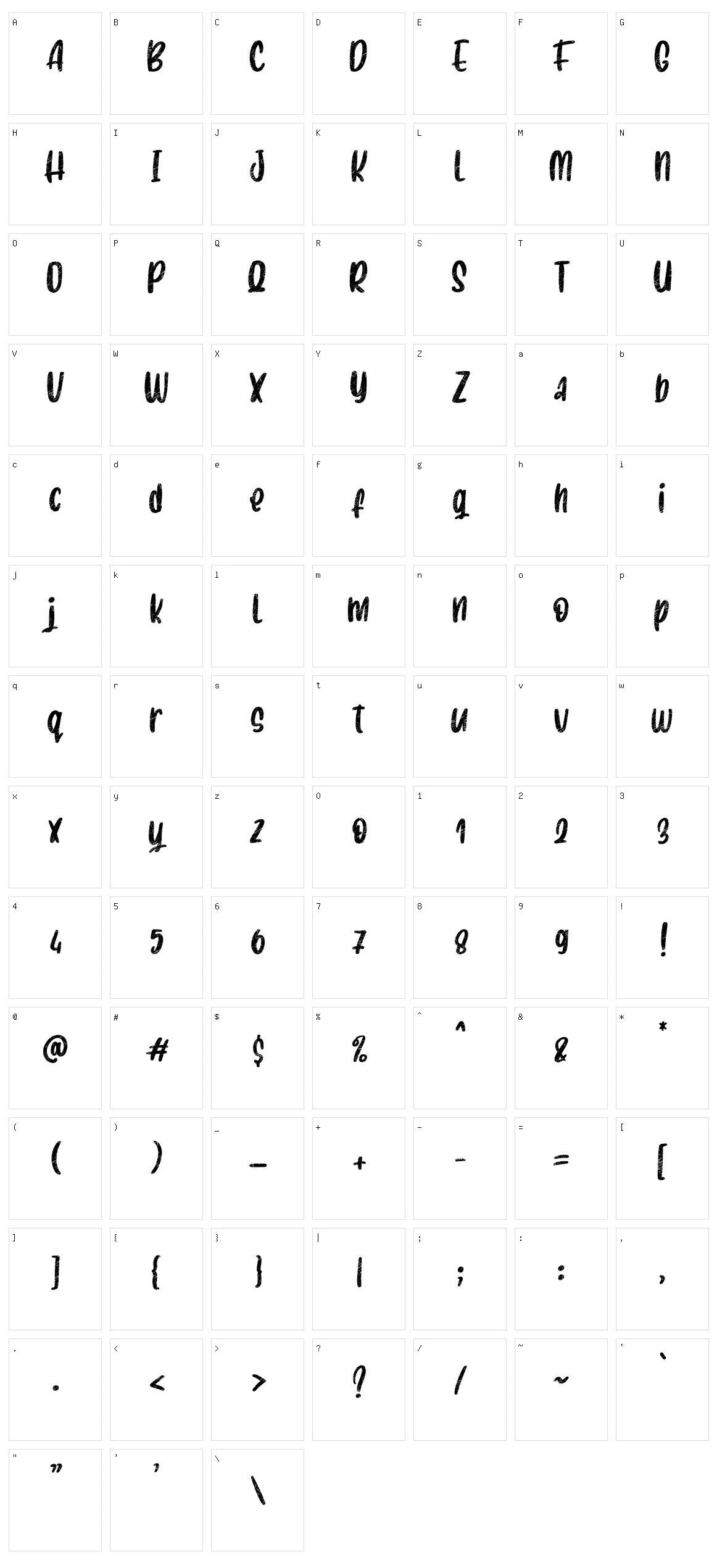 Gasthyon Character Set