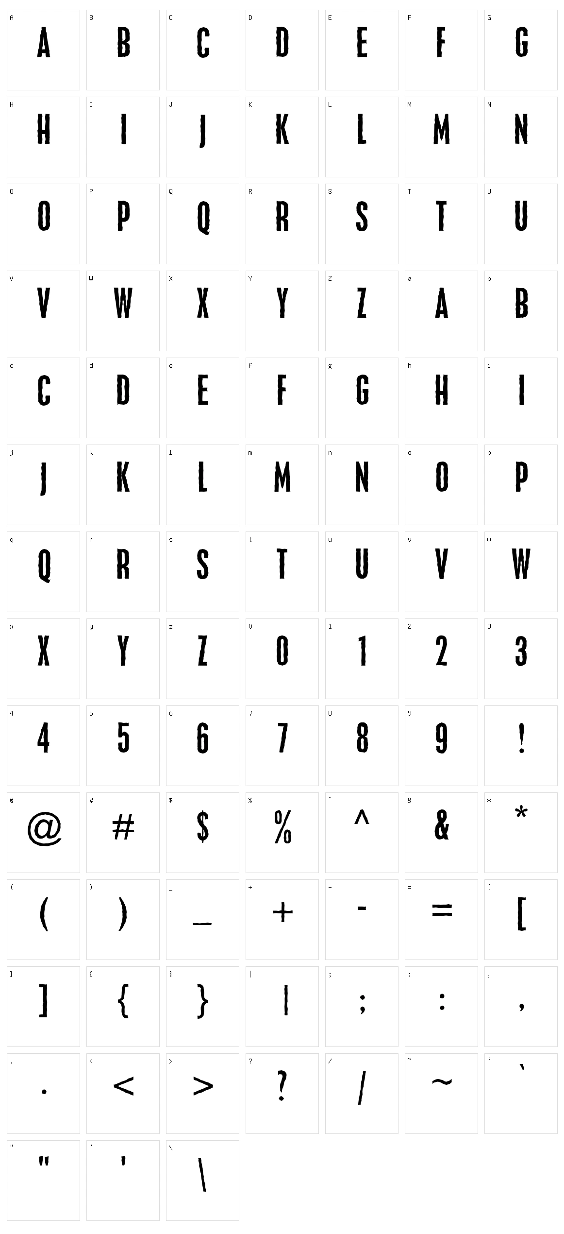 Gen Sontoloyo Character Set