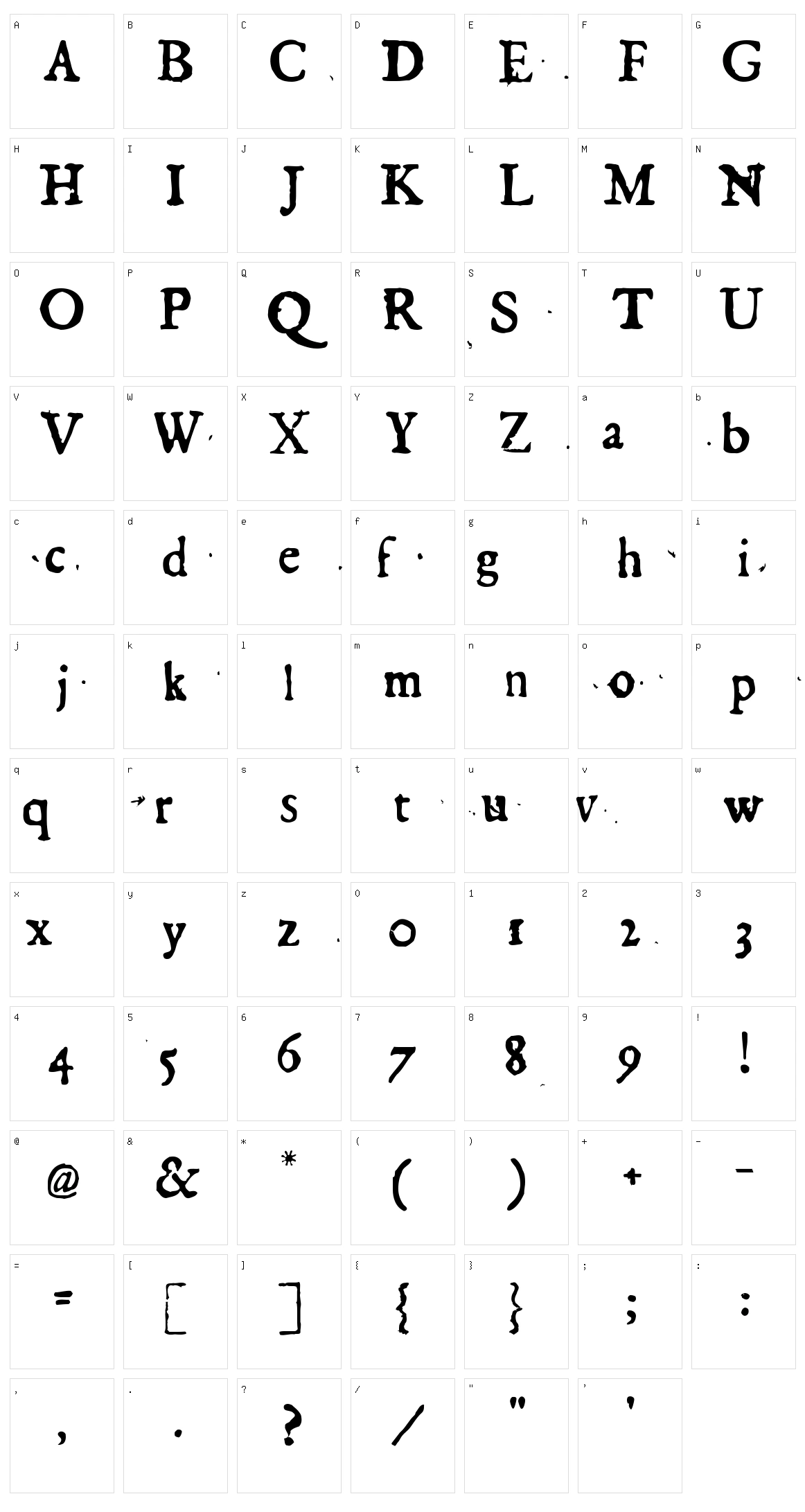Georg Character Set