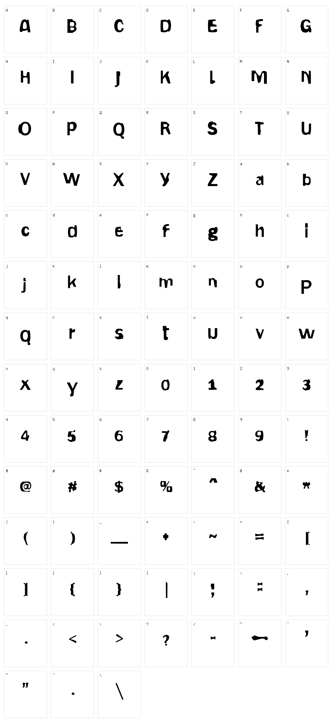 Gepetto Character Set