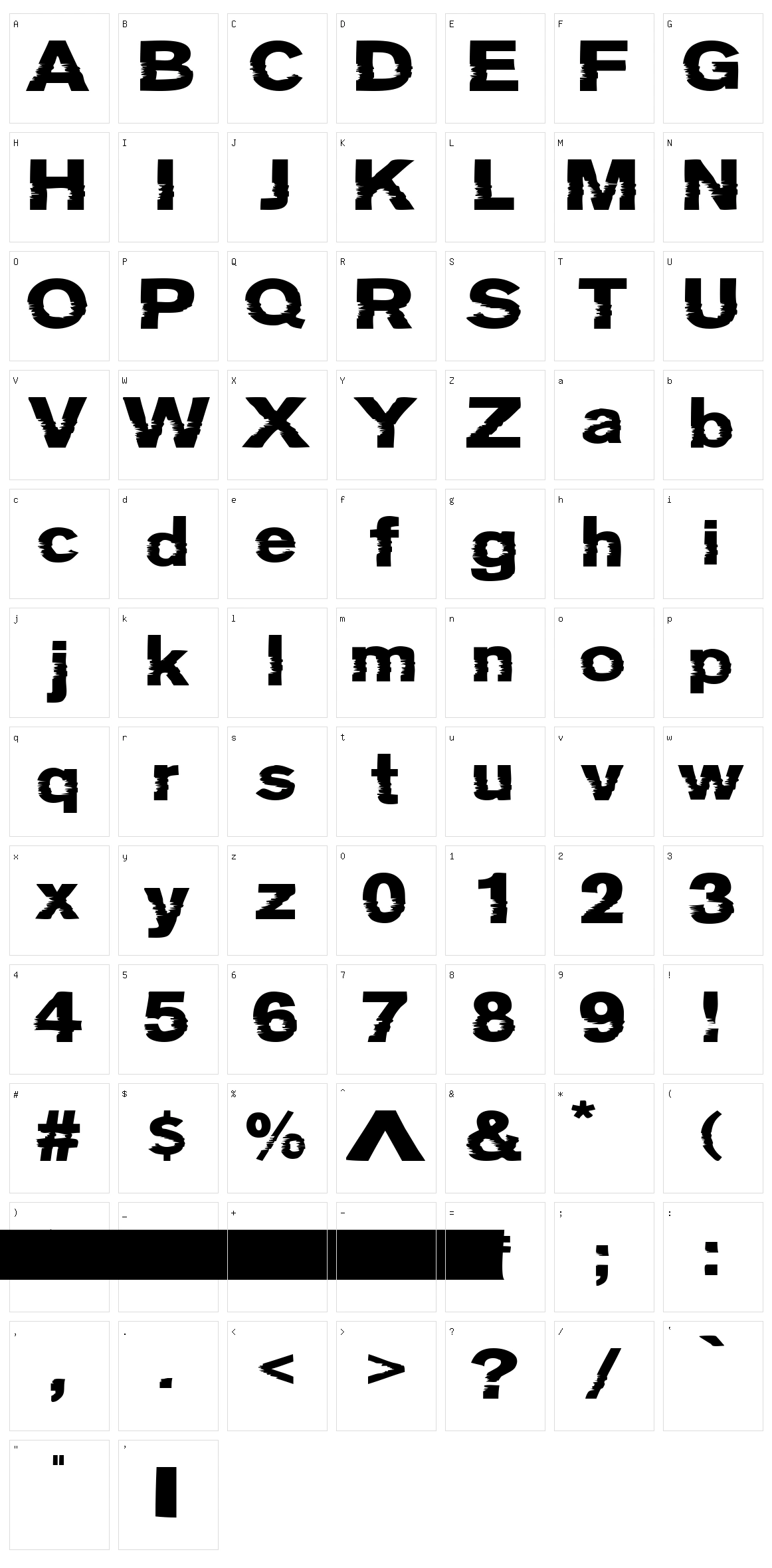 Groteski Character Set