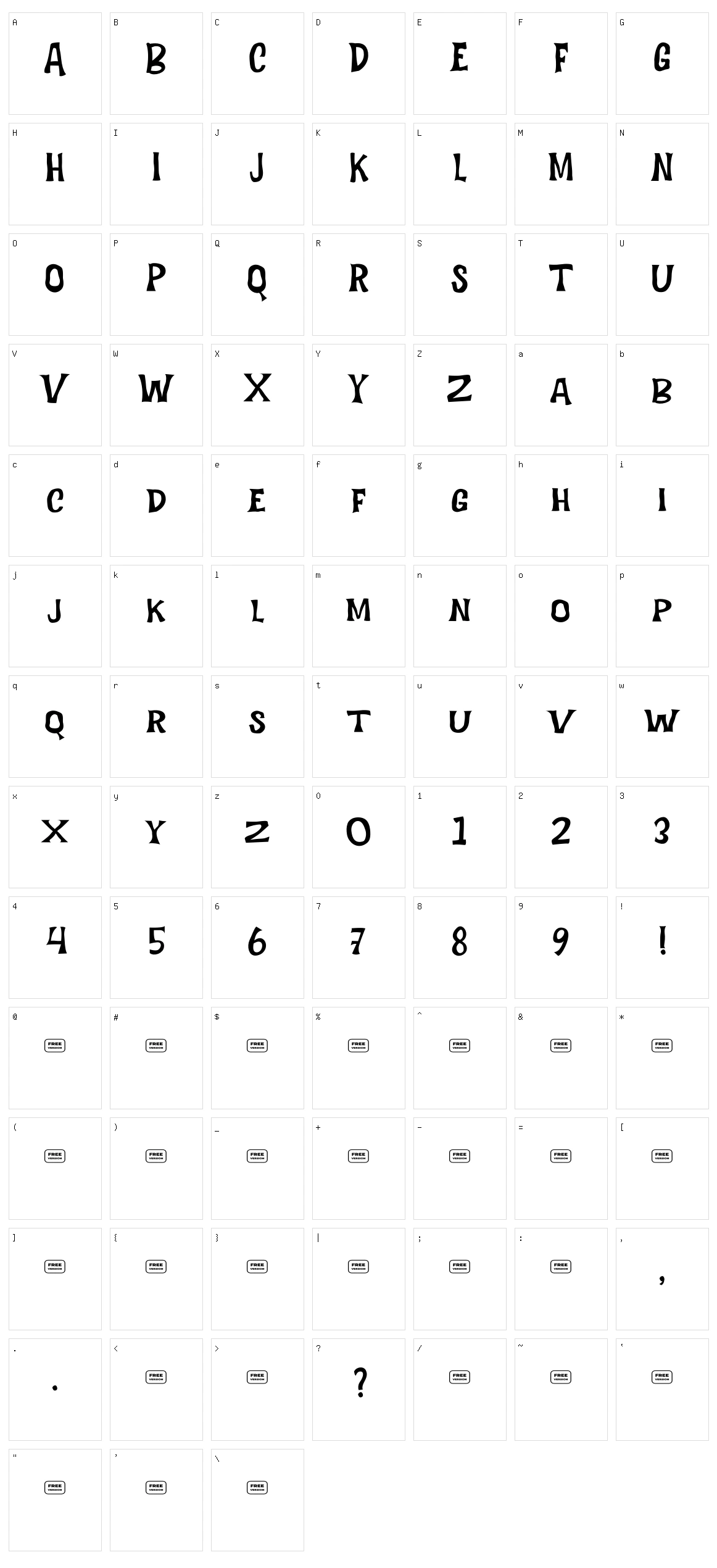 Death World Character Set