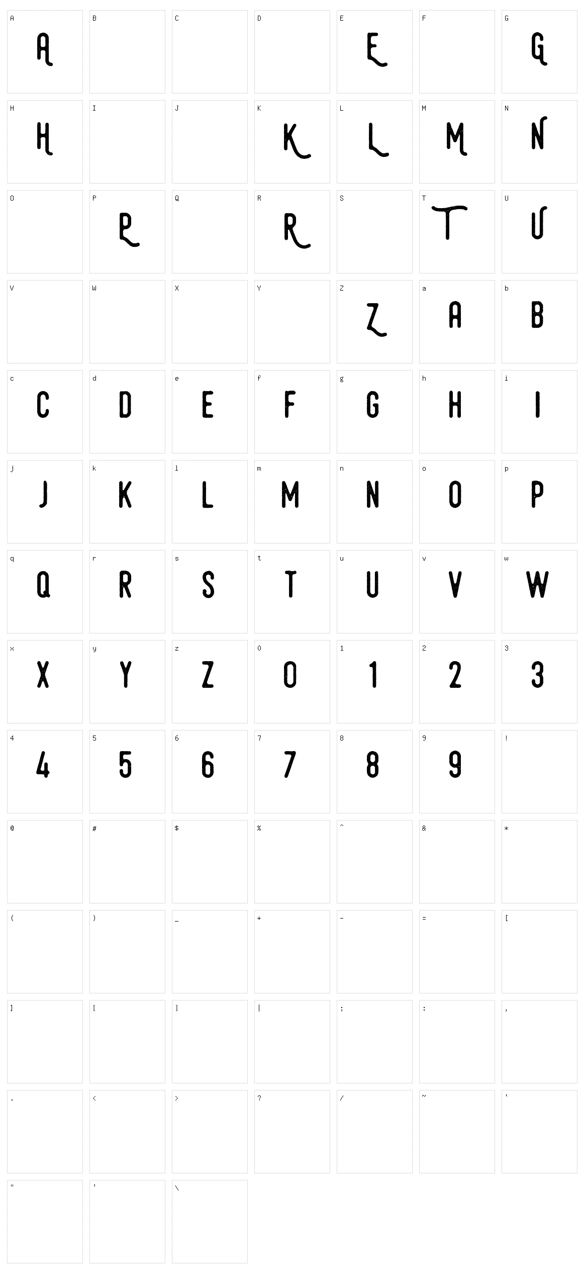 Hamurz Character Set