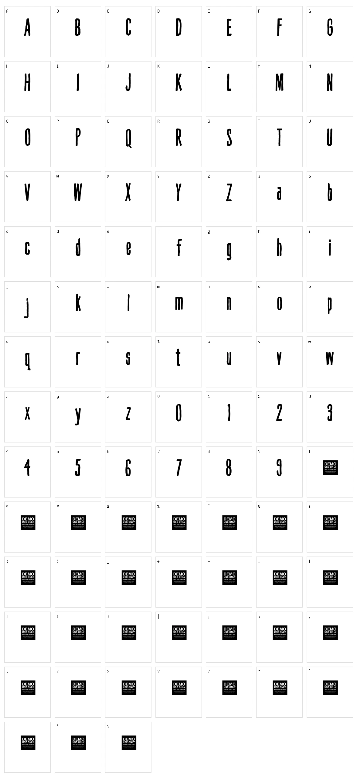 Hand Book Character Set