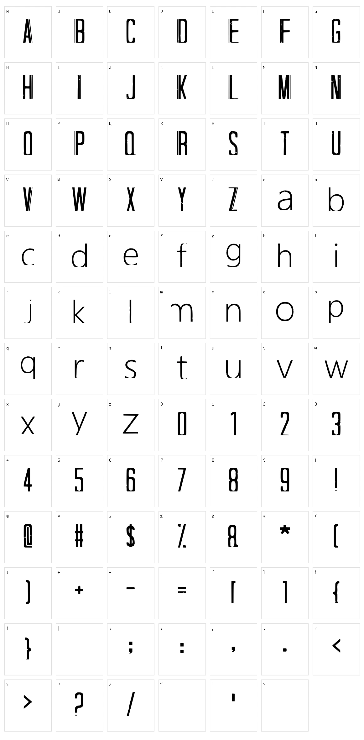 Hapuyalikethatbiko Character Set