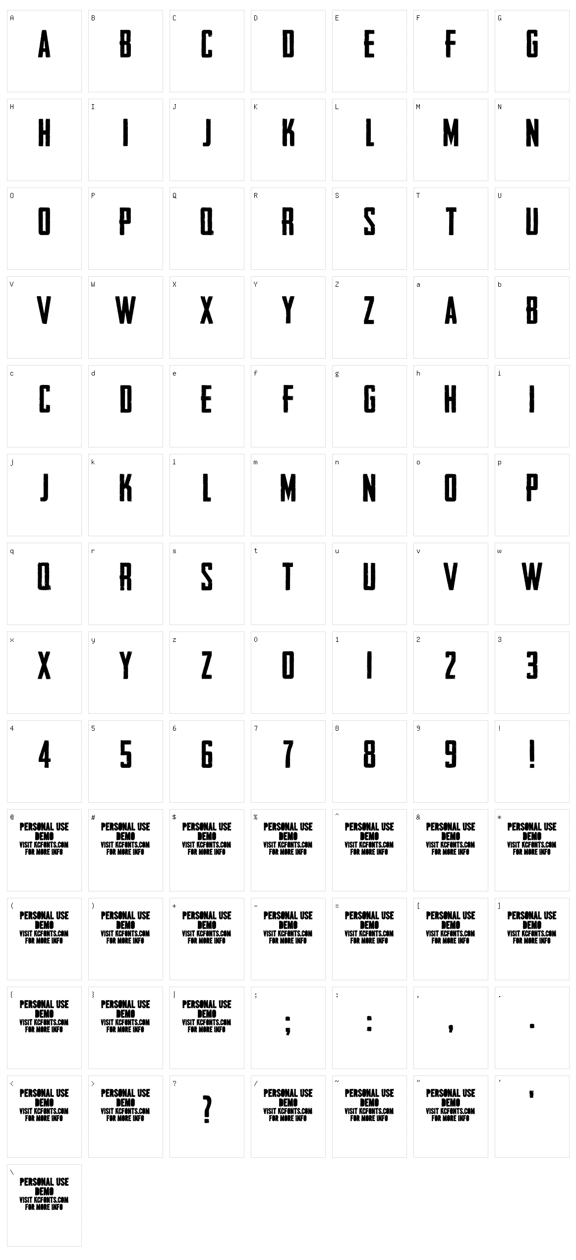 Headliner No. 45 Character Set