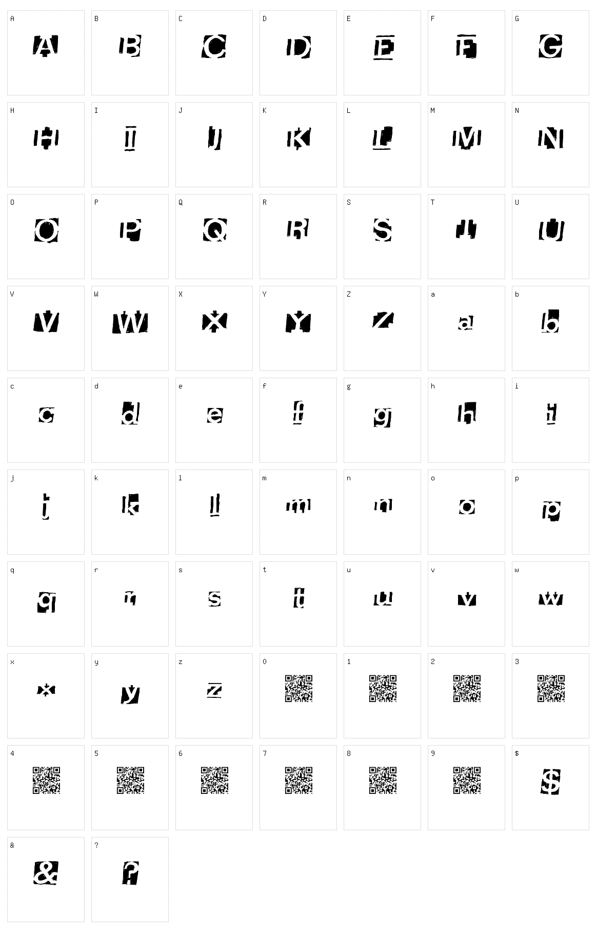 Heavy Loading Character Set