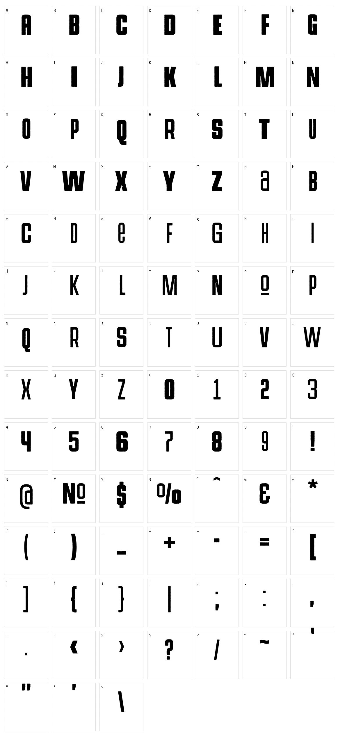 Hermanoalto Unicase Character Set