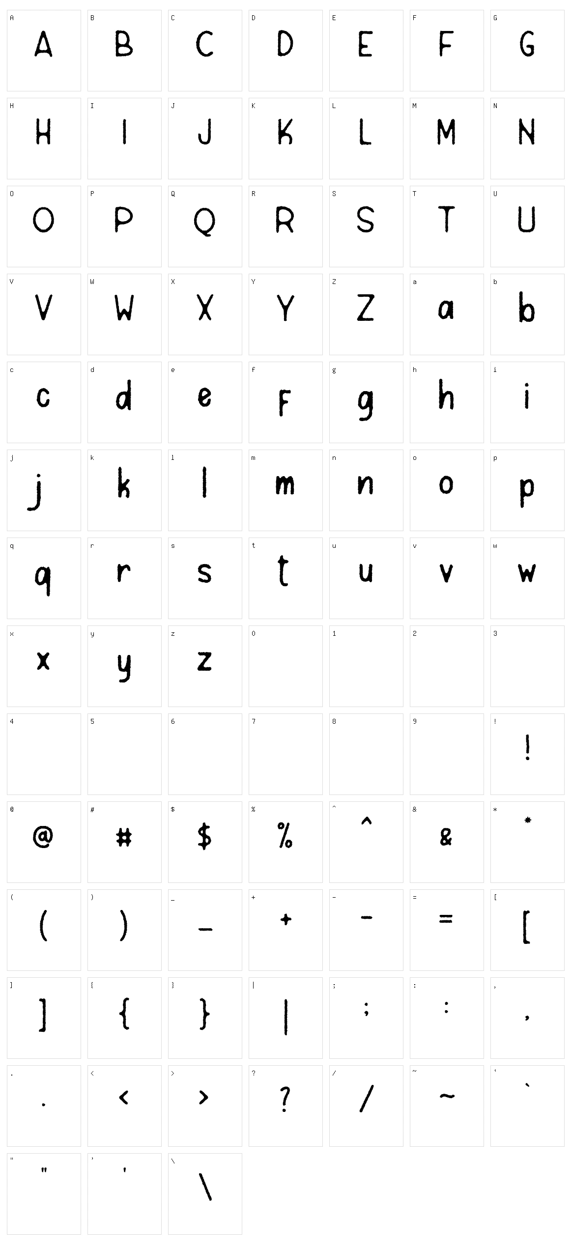 Hoolegan Character Set