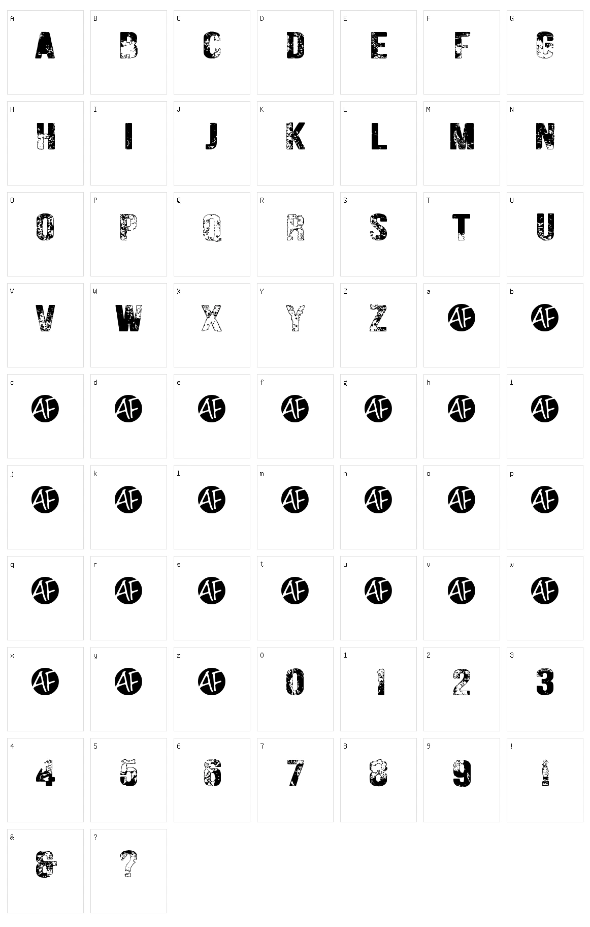 Hungry Ghosts Character Set
