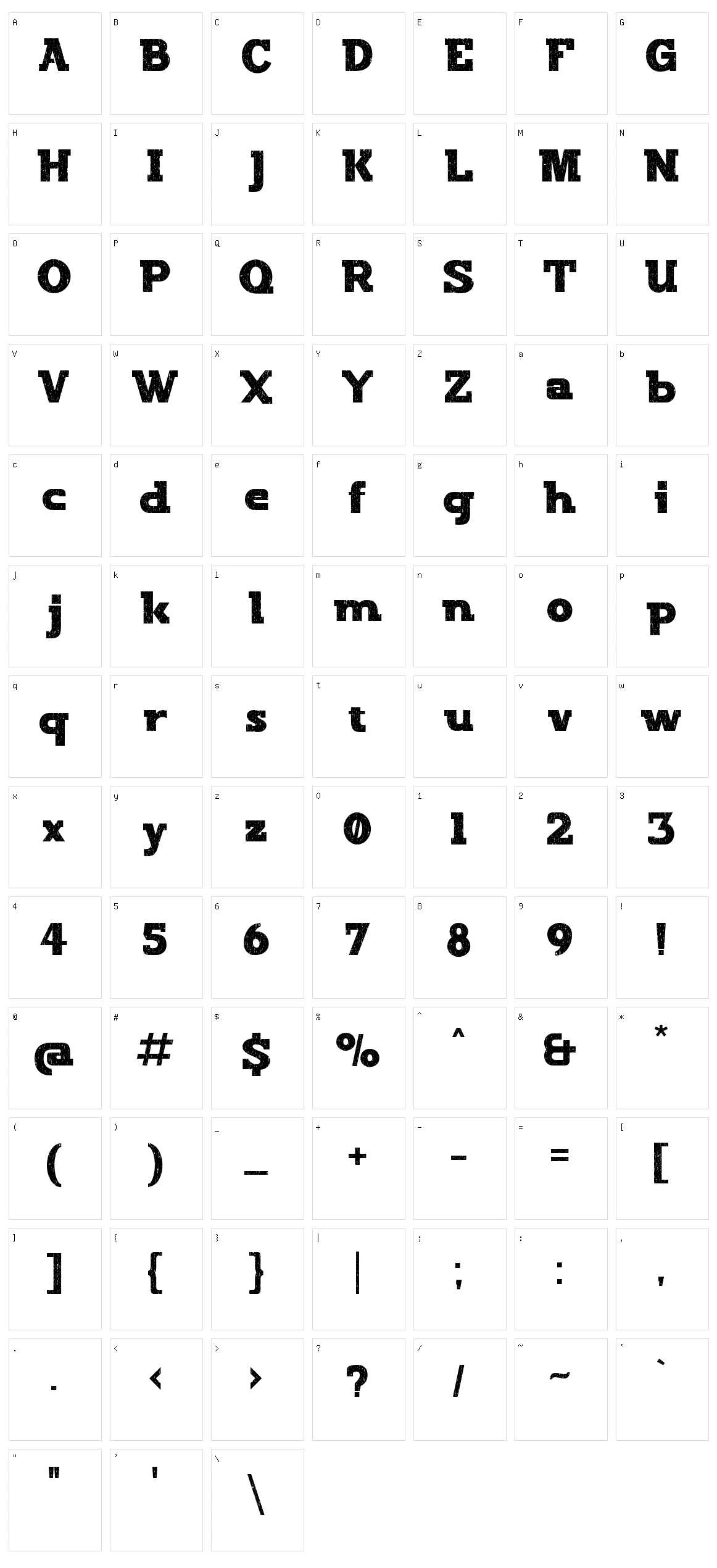 Jack Martine Character Set