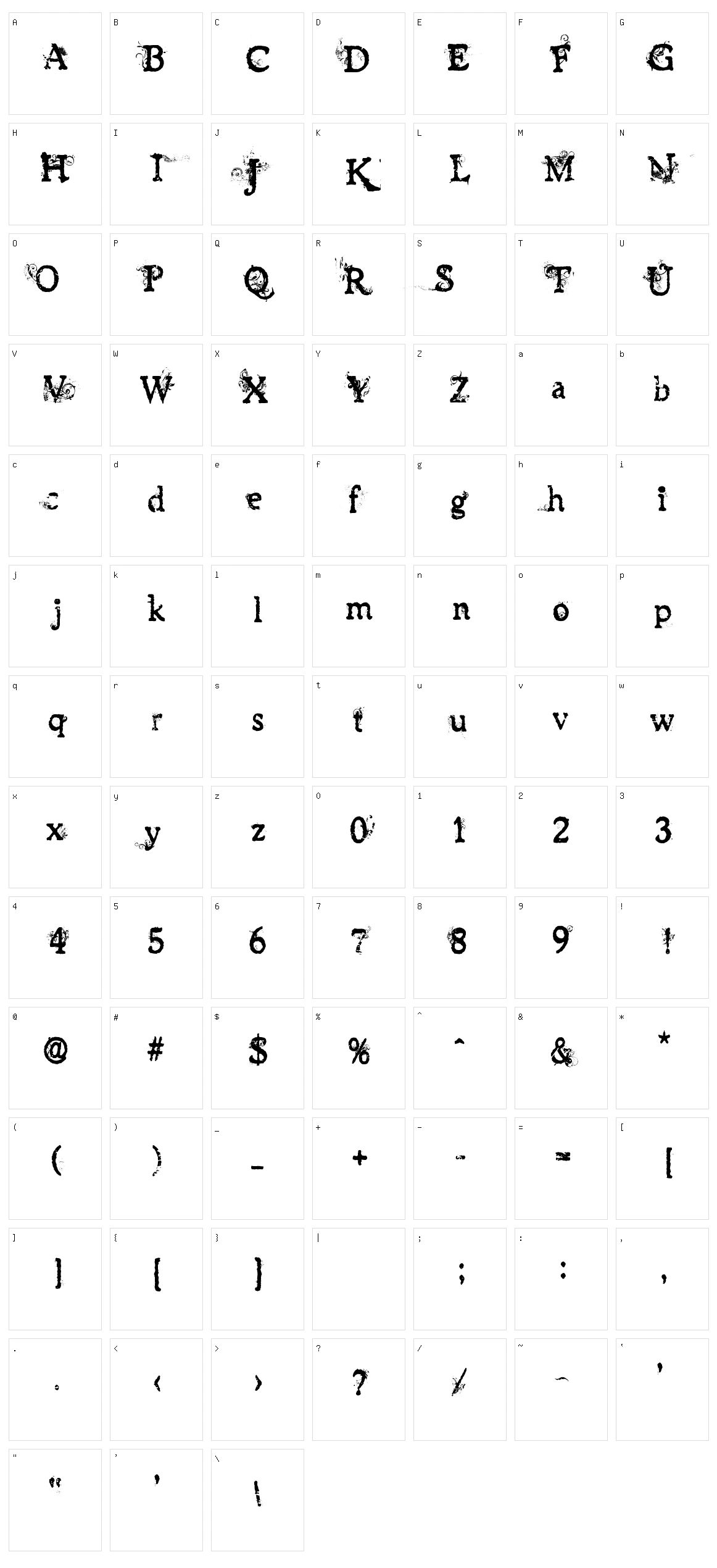 James Han Character Set