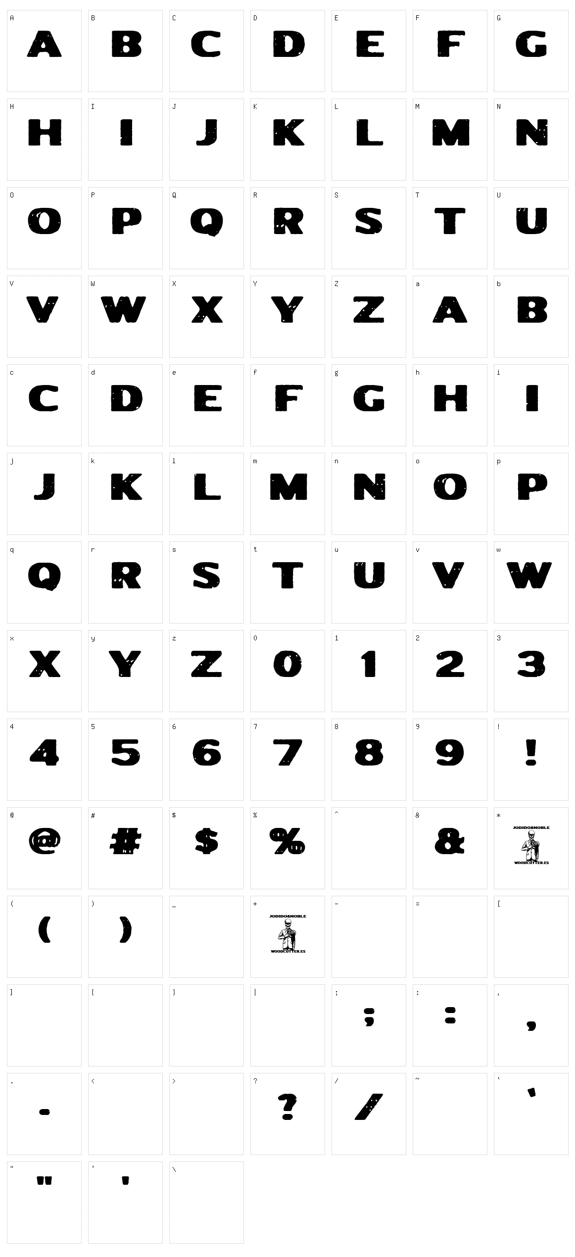 Jodido&Noble Character Set