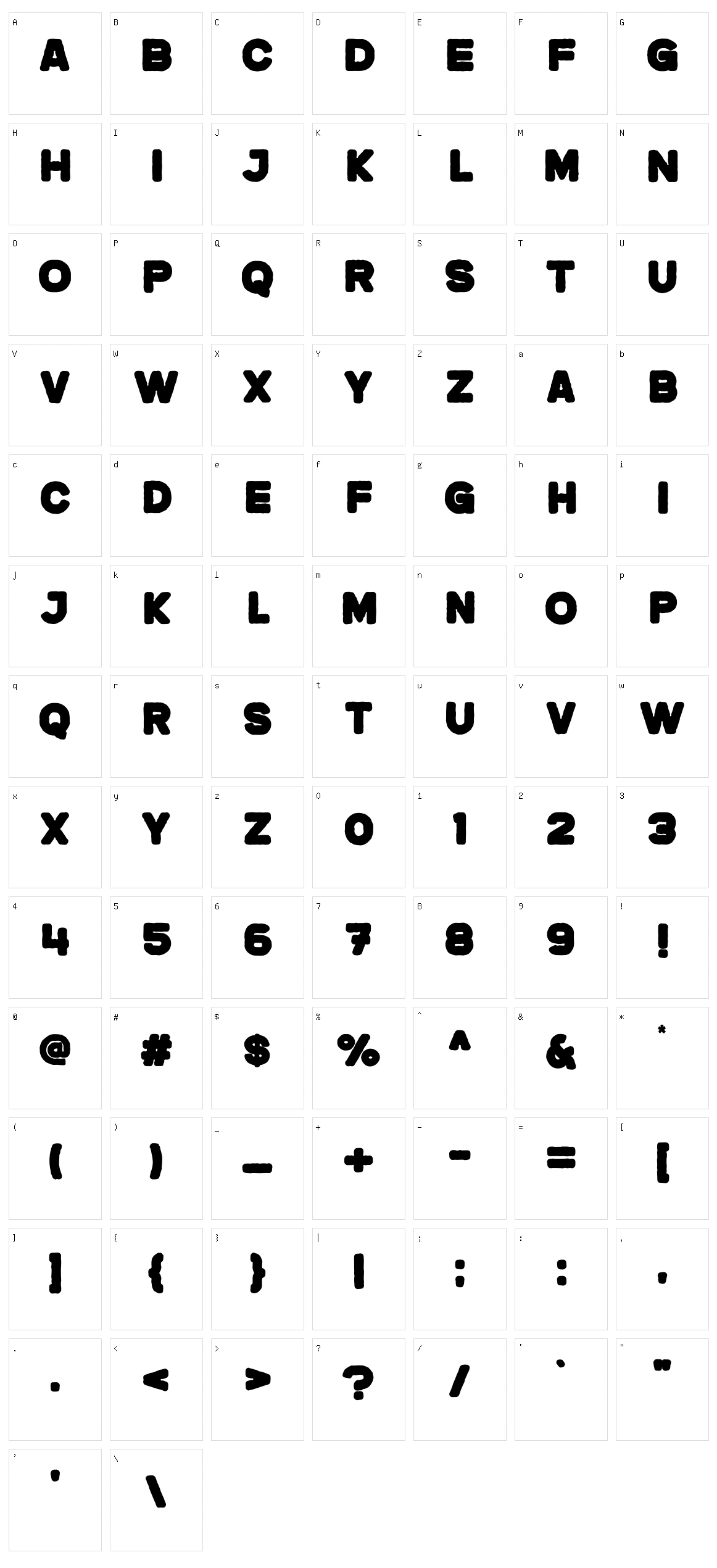 Jreng Character Set