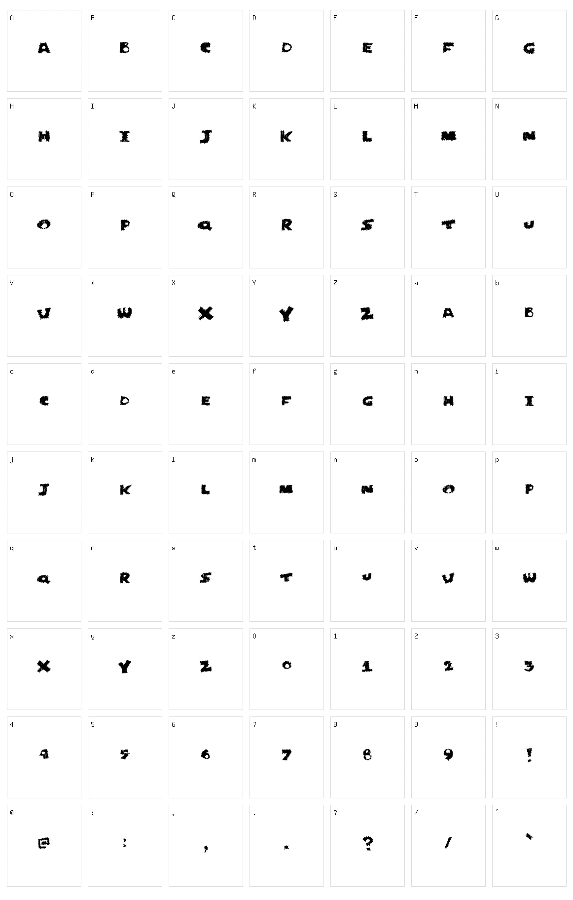 Just Perforate Character Set