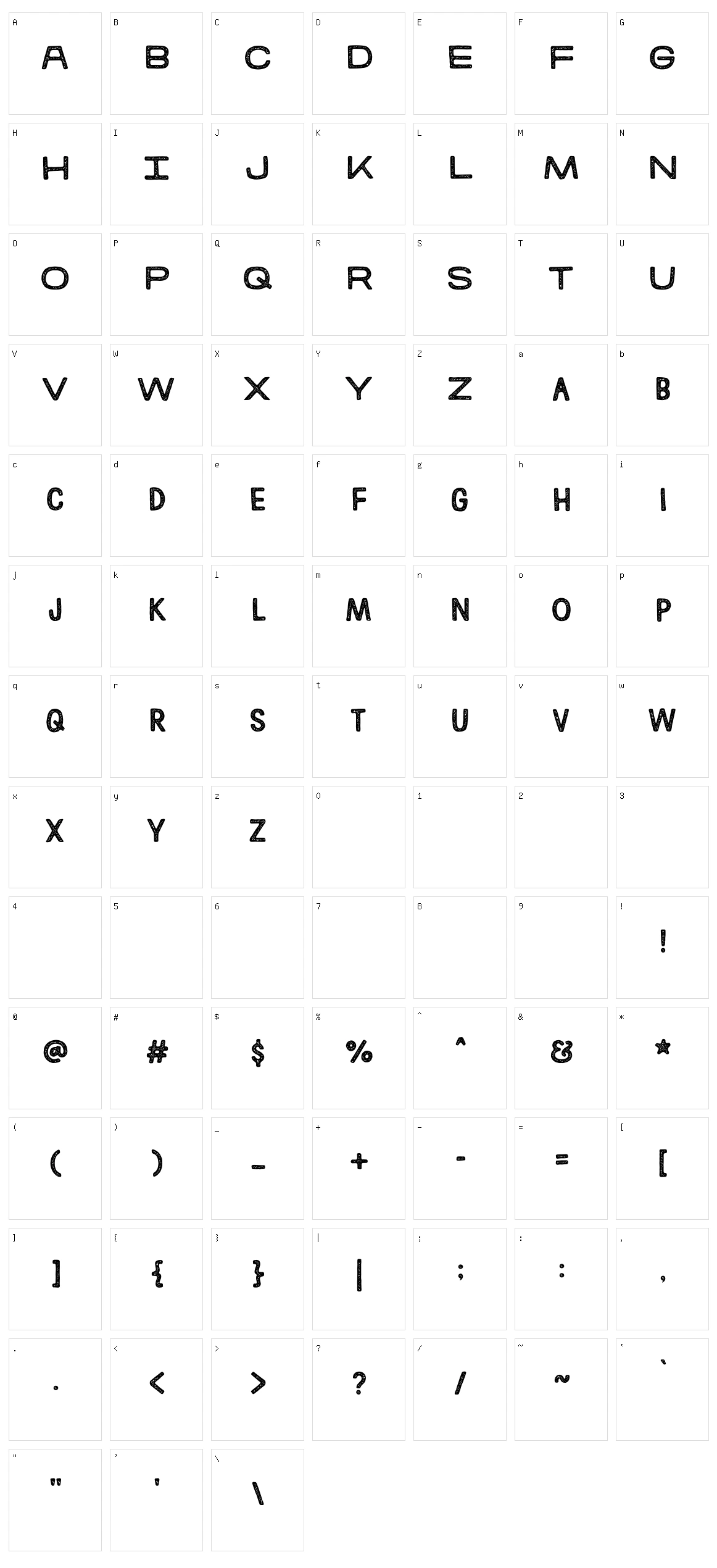 Kitestrings Stamp Character Set