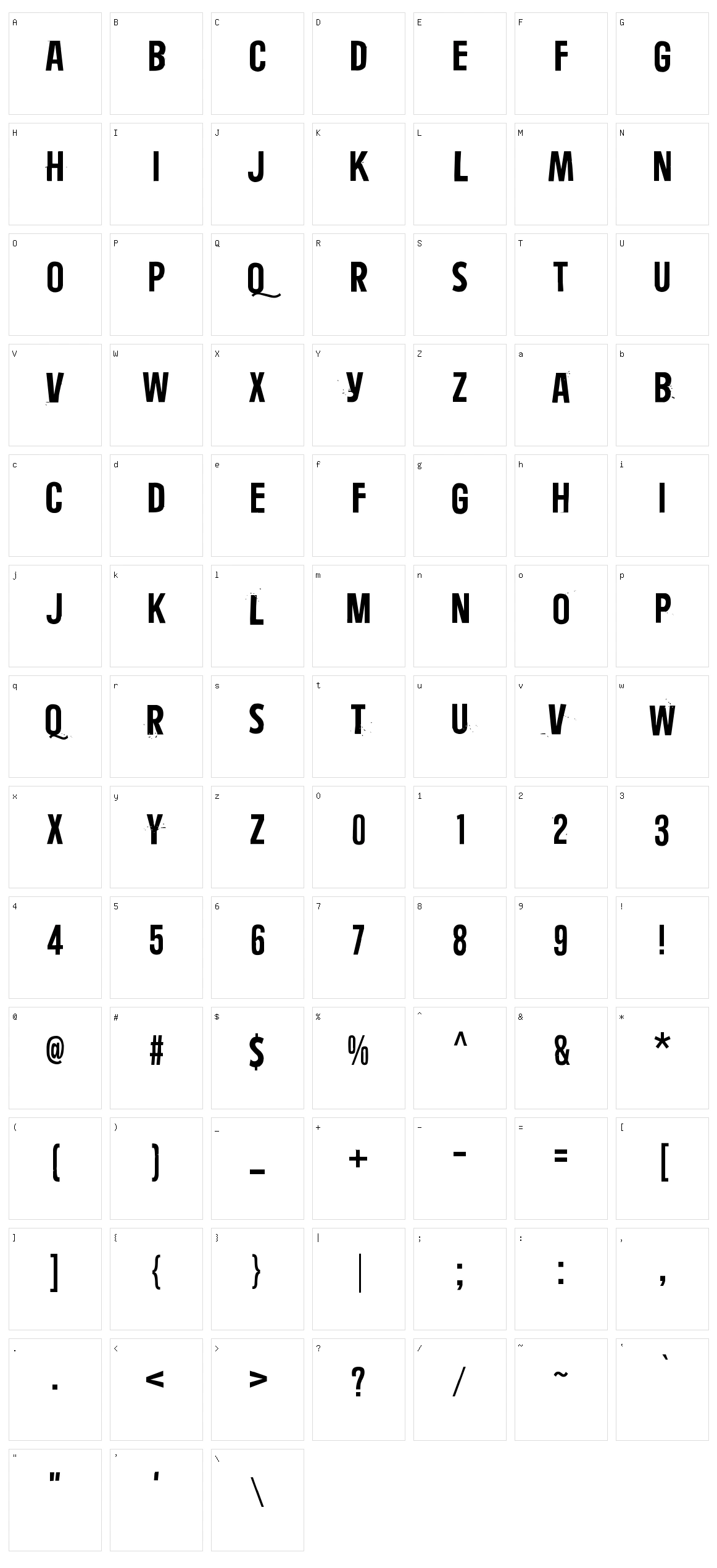 Kontemporary Character Set